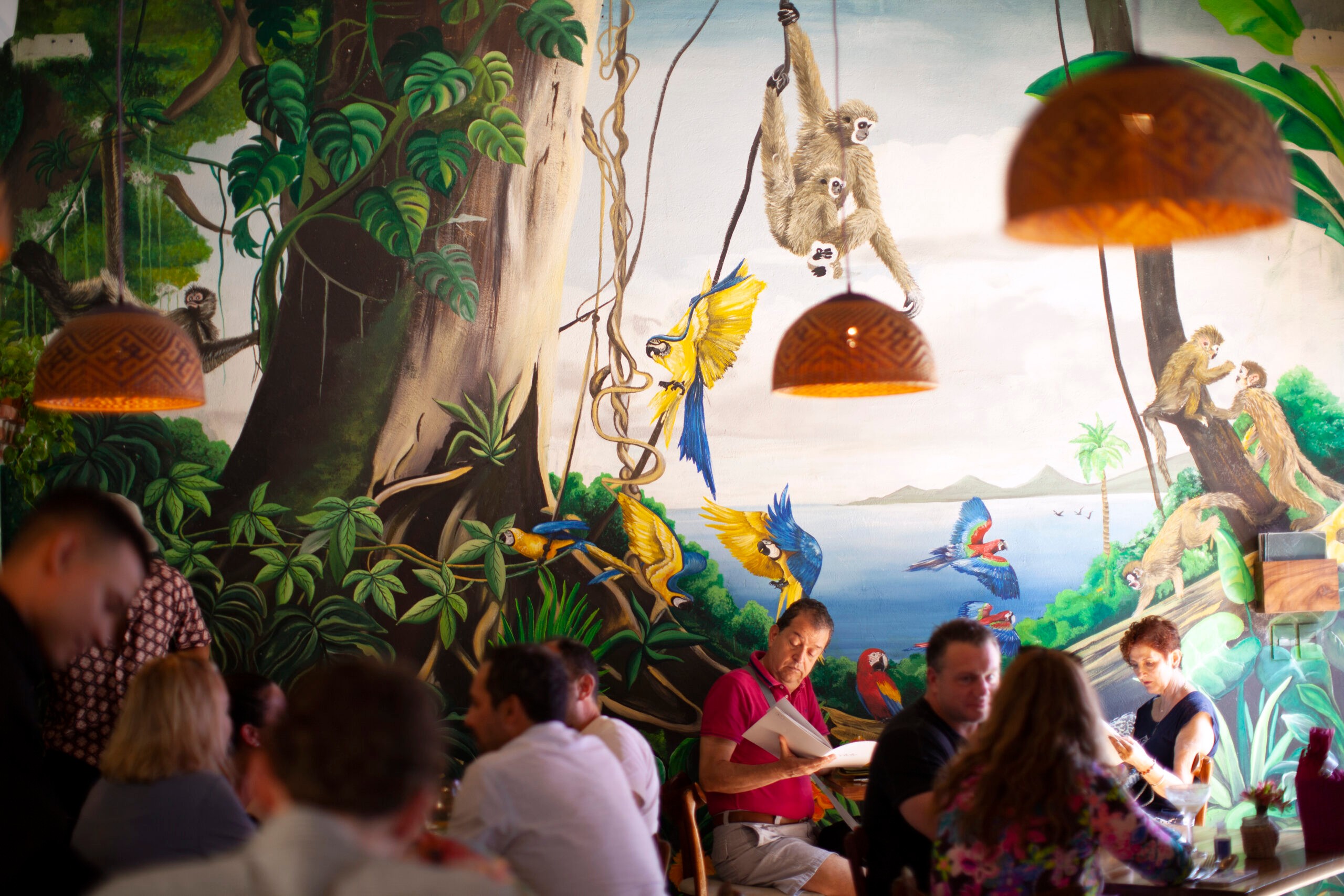 The dining room of Celele, a restaurant in Cartagena, Colombia, explores the food of the coastal Caribbean./Photo by Nicholas Gill