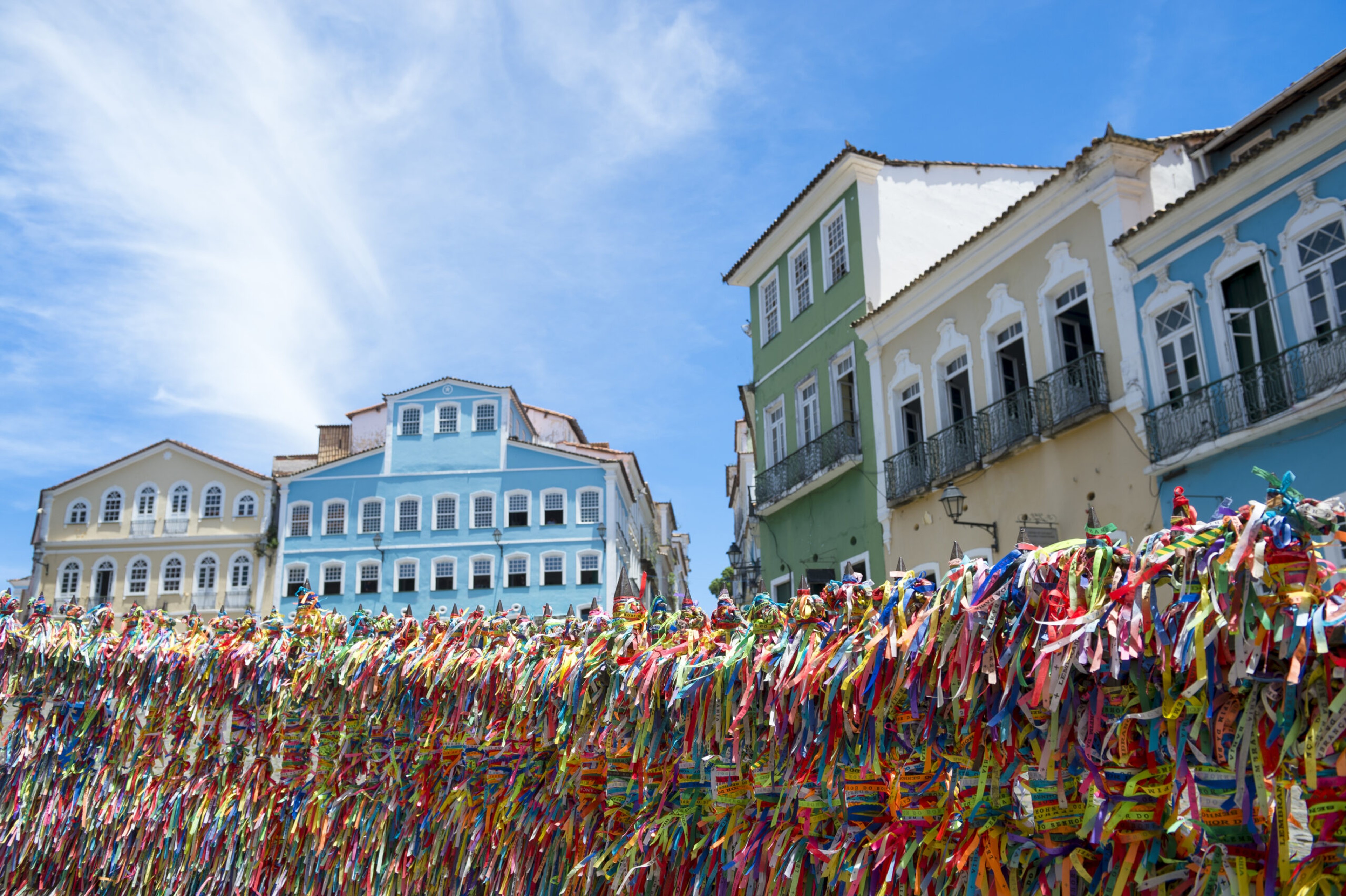 Colorful Bahia Bands, or wish bracelets, are a remembrance of the savior of Bahia./Shutterstock