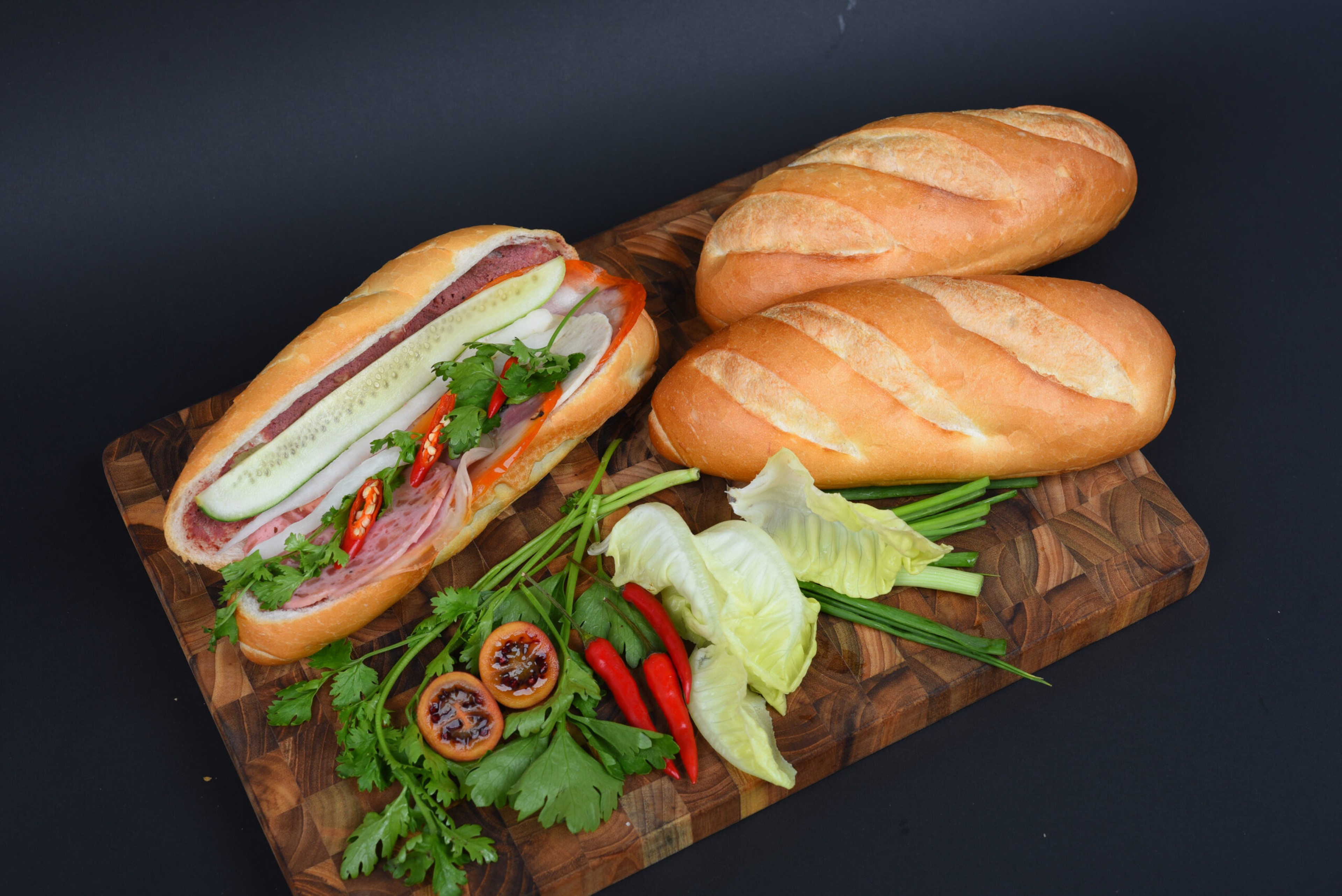 You can credit the French, in part, for Bahn Mi for the baguette-encrusted Bahn Mi./Shutterstock