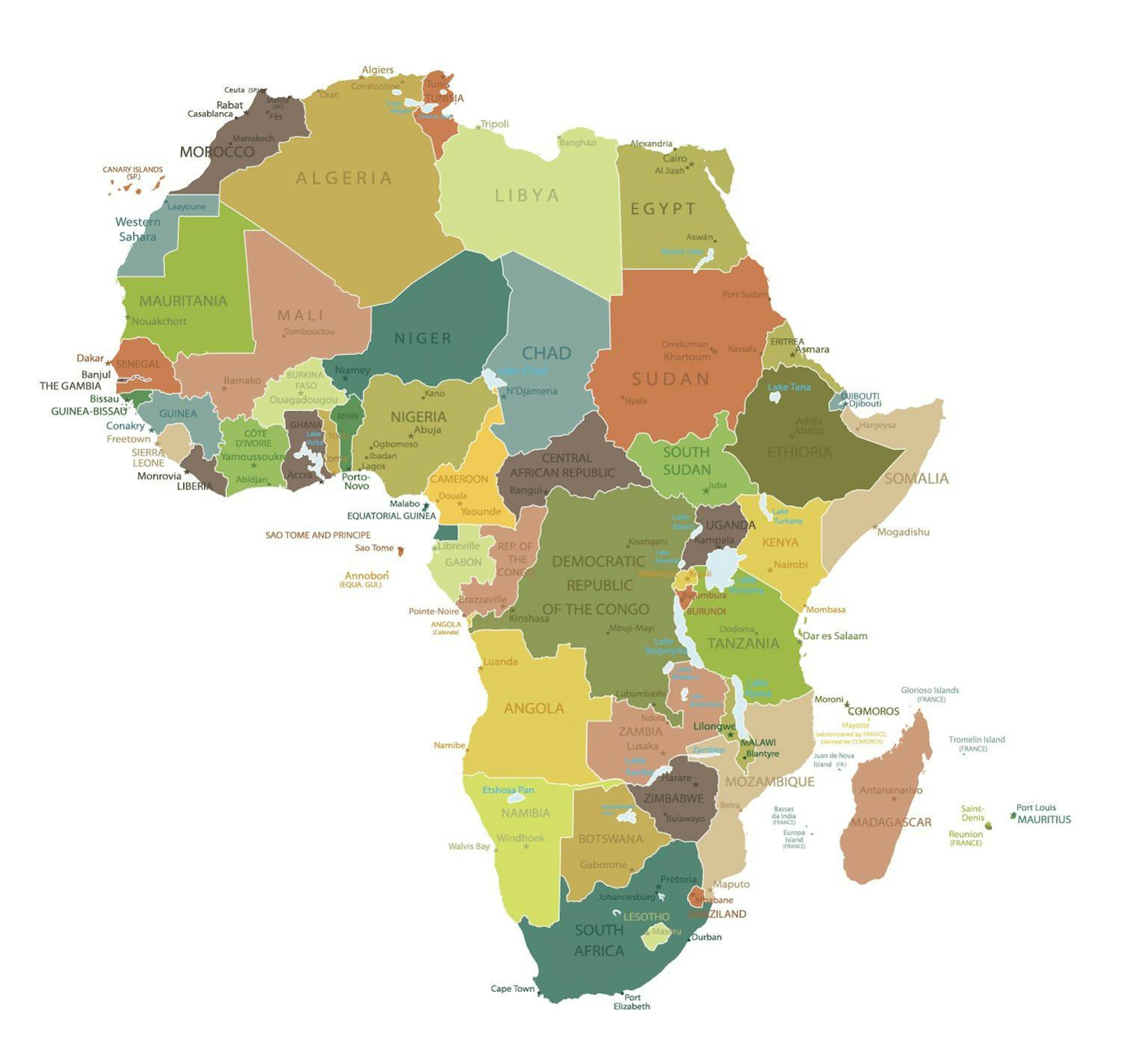 A map of Africa./Shutterstock