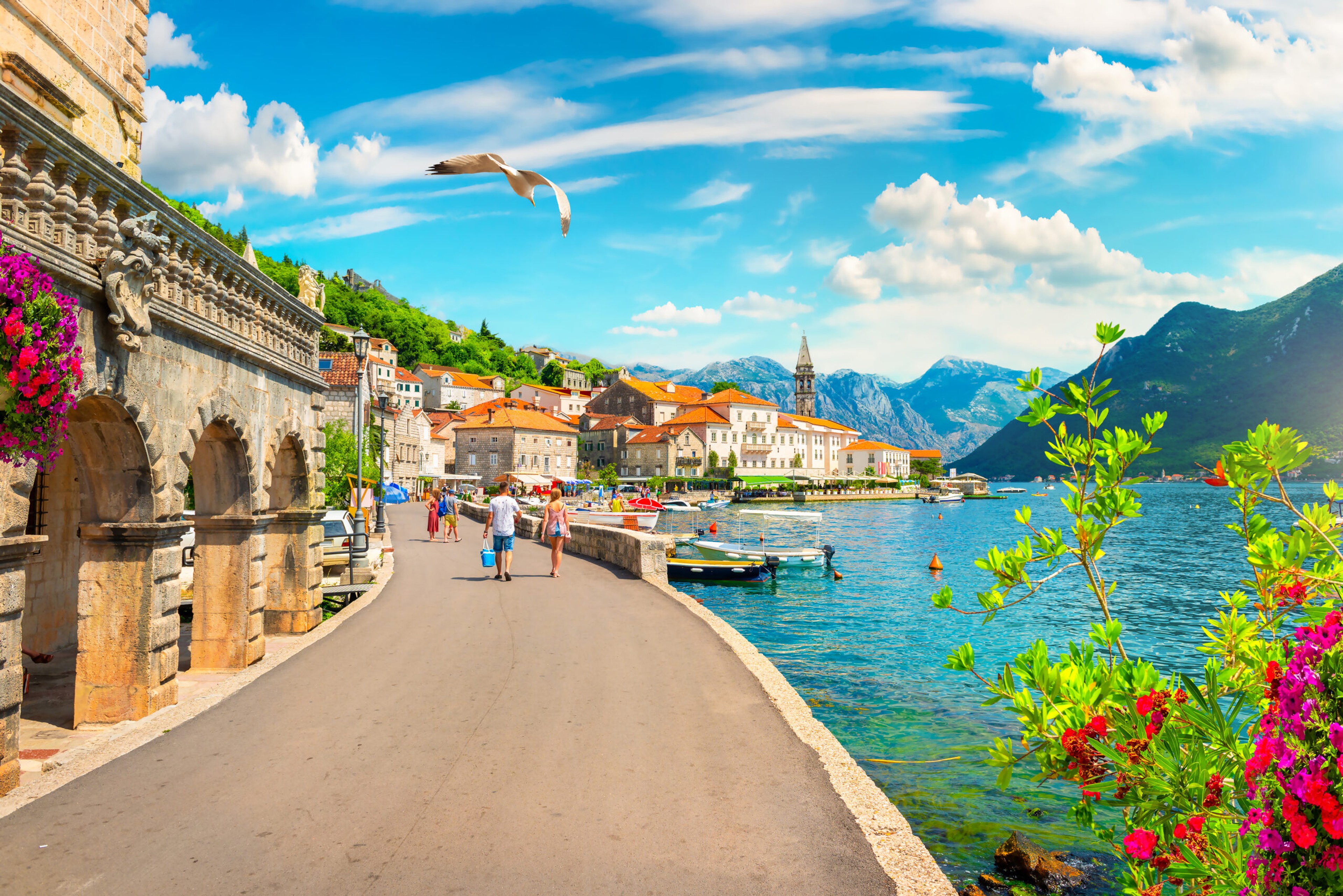 Early spring means moderate temps at the Bay of Kotor in Montenegro./Shutterstock