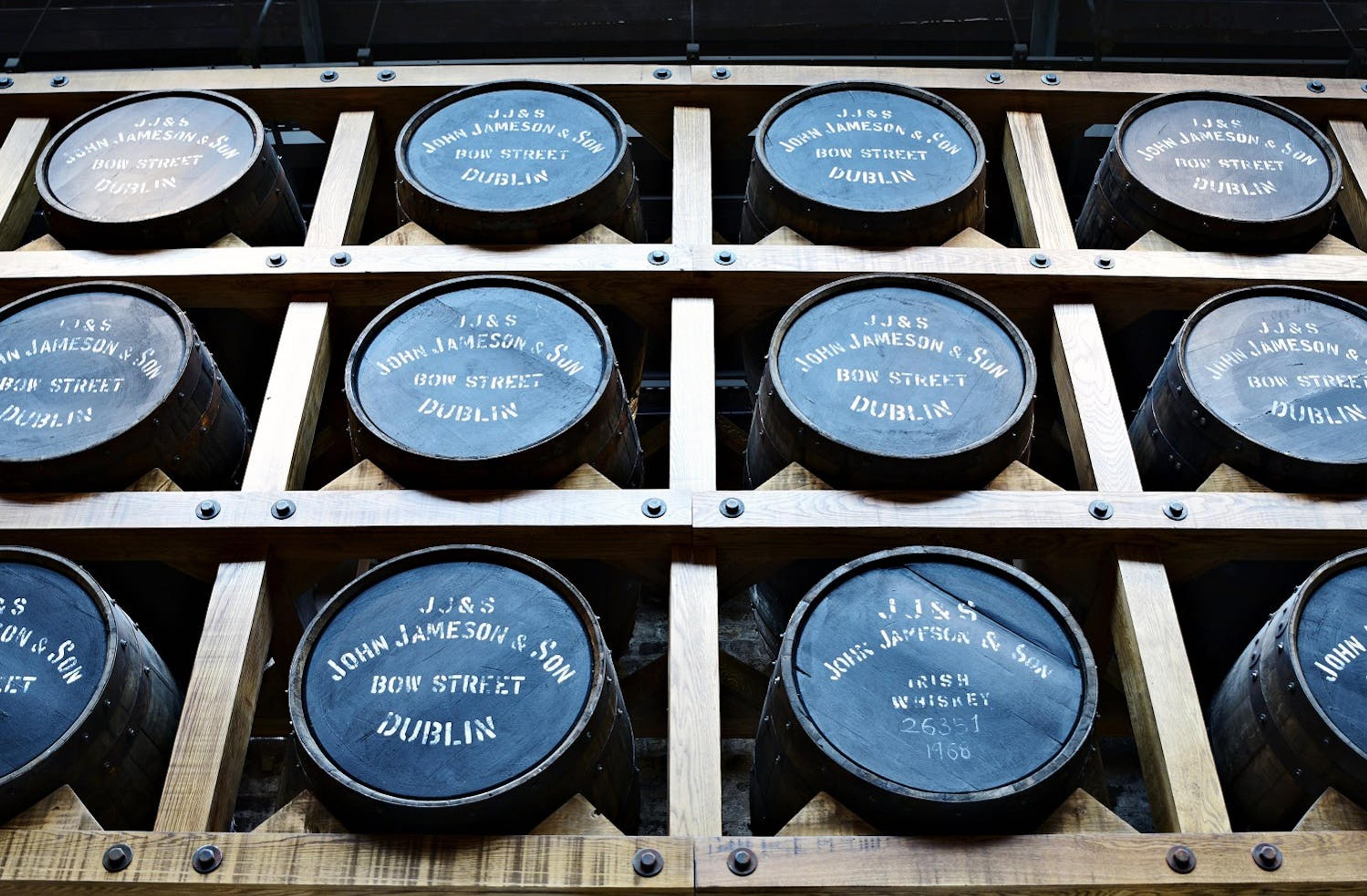 Jameson Irish whiskey is fermented in oak barrels for at least three years./Ronan O'Connell