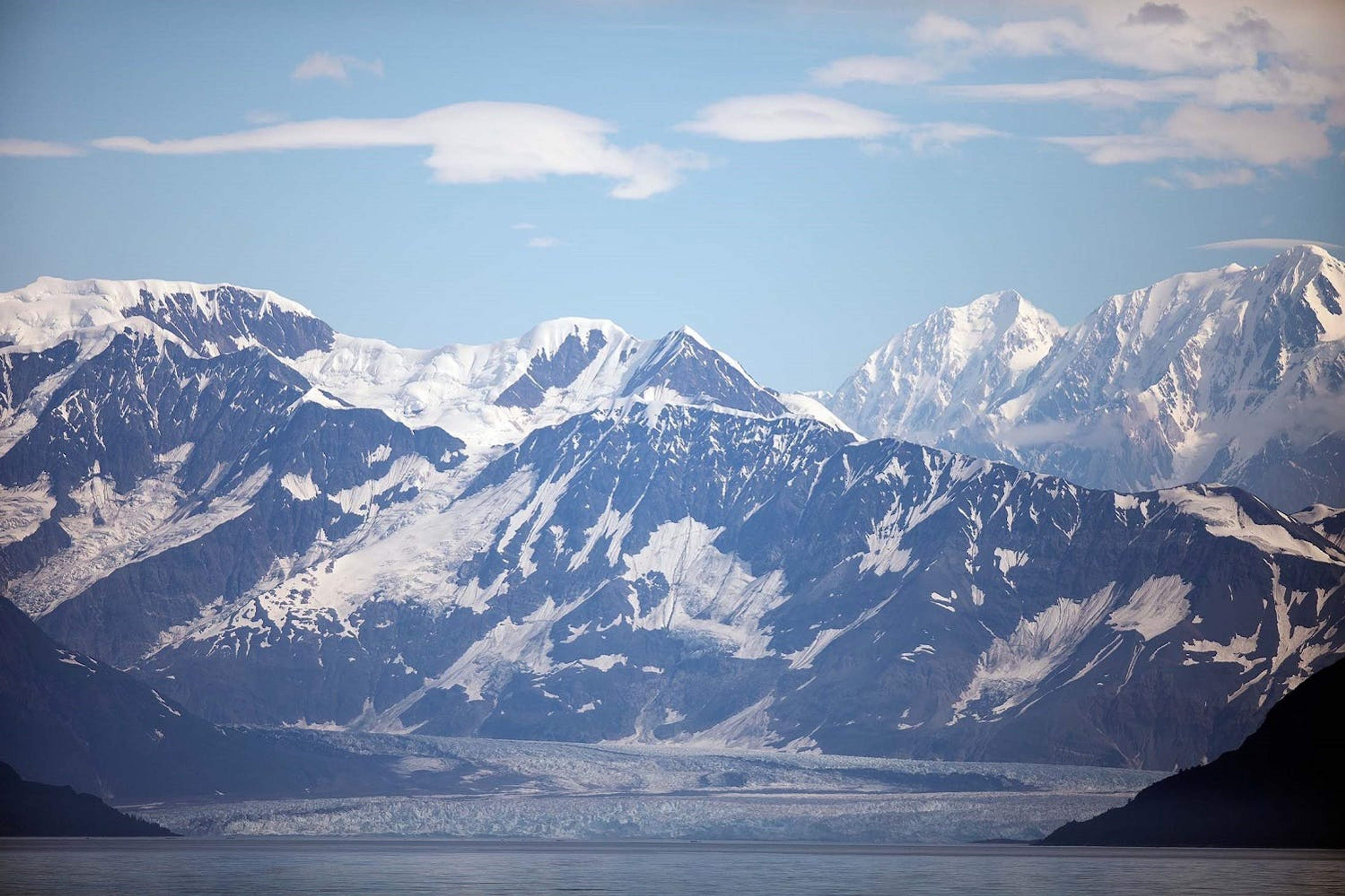 A popular sight from Alaska flightseeing tours, the Hubbard Glacier is more than six miles wide at its base/Lucia Griggi