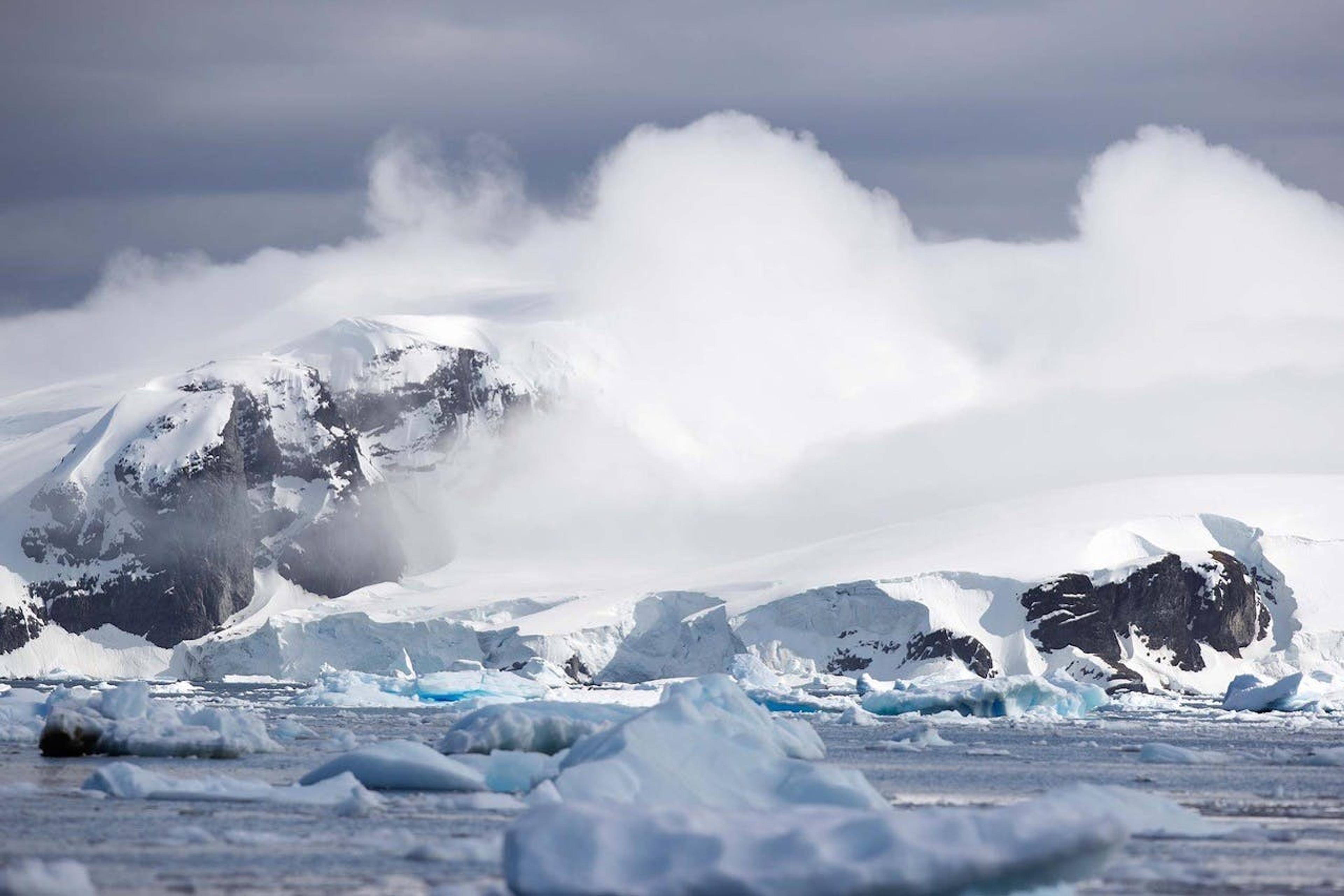 Antarctica's dramatic landscape views await cruise guests after crossing the Drake Passage./Lucia Griggi