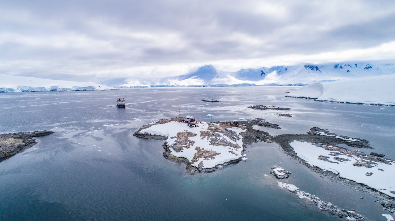 The natural harbor of Port Lockroy is home to a former military base and research station./Ross Vernon McDonald