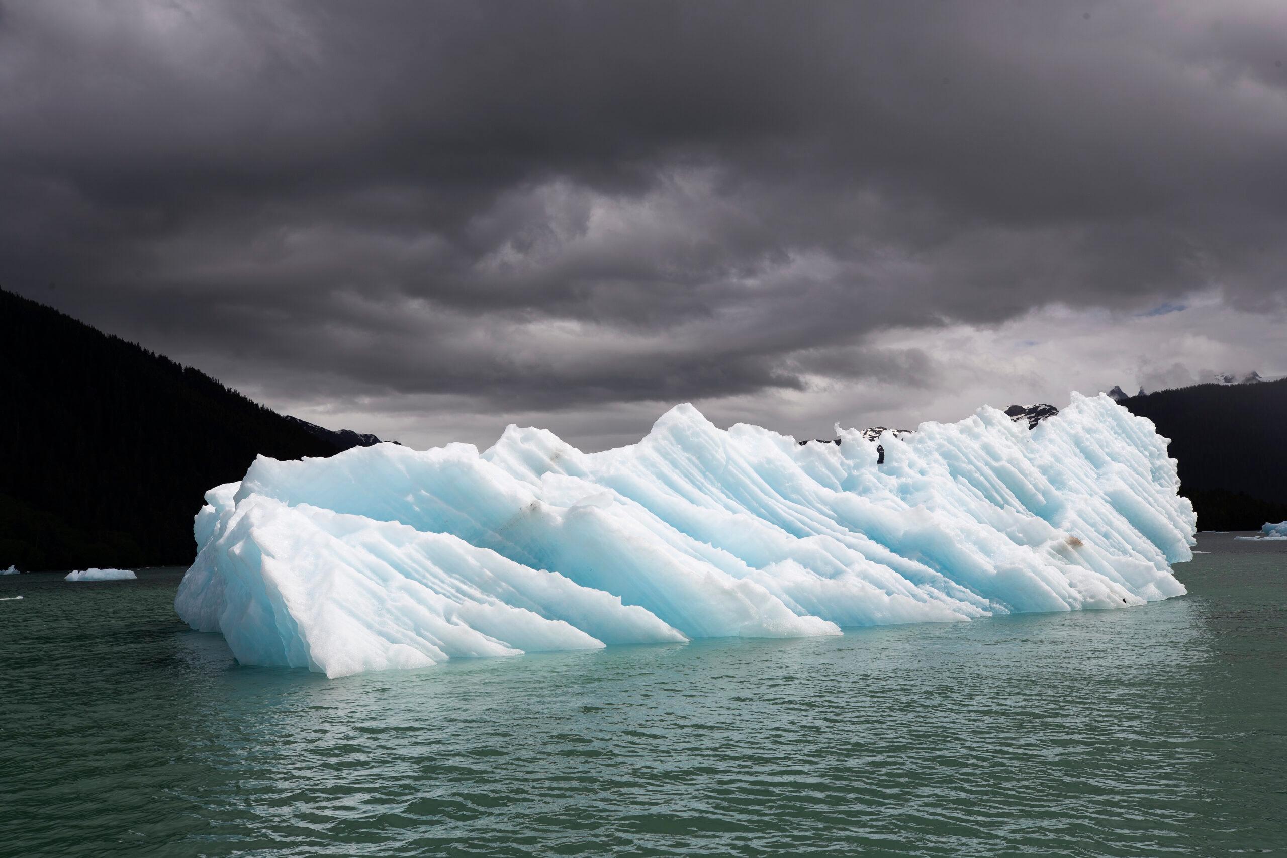 Interplay of light and shadow on ice in Alaska's LeConte Bay./Lucia Griggi/Silversea