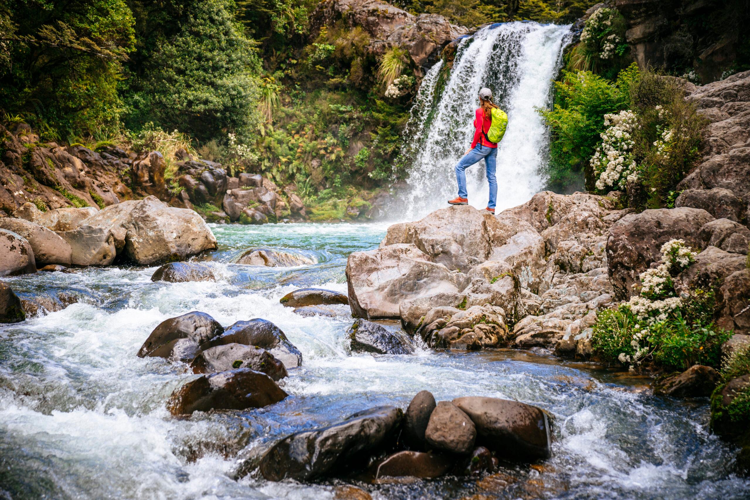 Tawhai Falls in Tongariro National Park in New Zealand/Getty Images