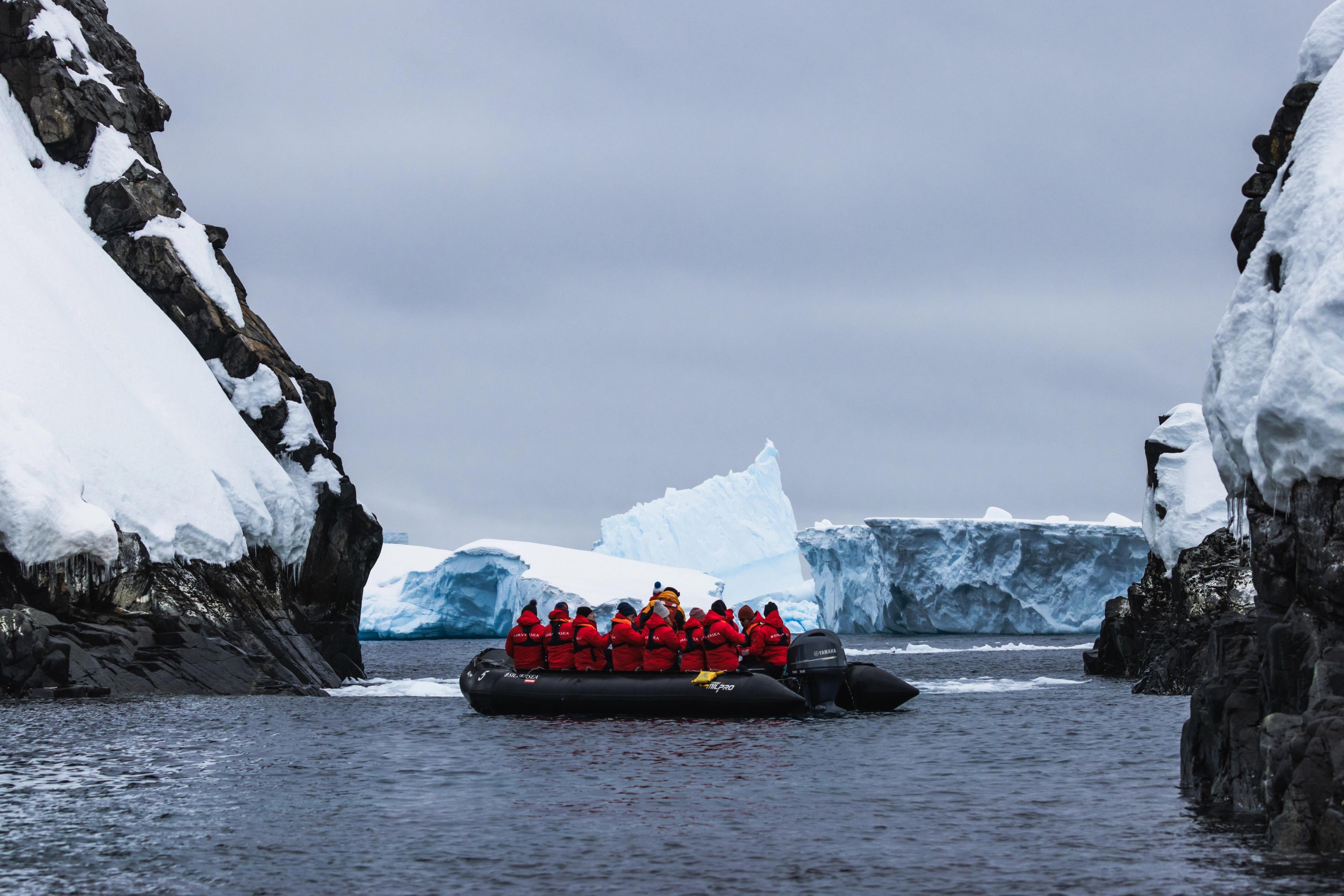 After we land on King George Island, we take small boats out to Silver Endeavour