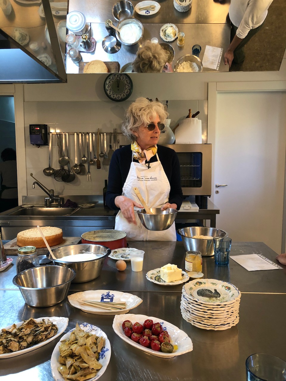 Fabrizia Lanza preparing cassata infornata at Case Vecchie./Howie Kahn