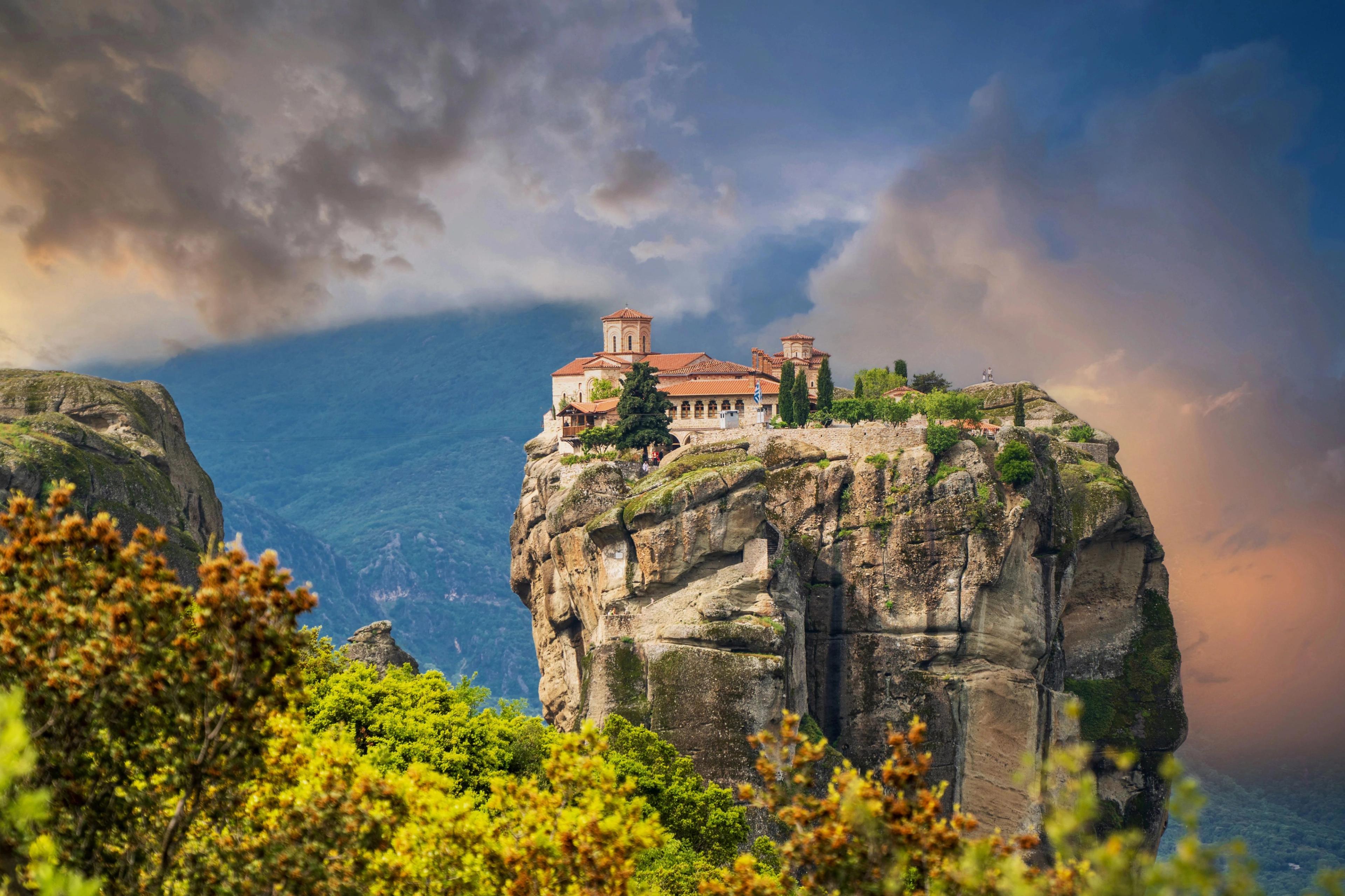 The spectacular Monastery of Varlaam, which is part of the Meteora complex located in central Greece.