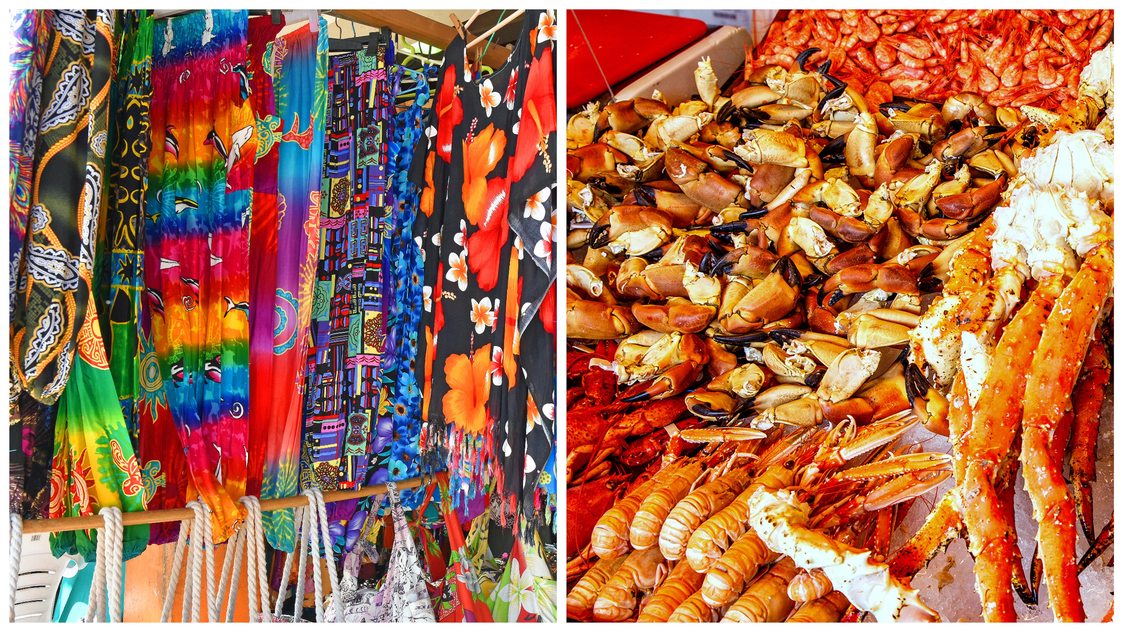 Take time to check out local markets, whether that's Port Vila in Vanuatu (left) or Bergen fish market in Norway./Shutterstock