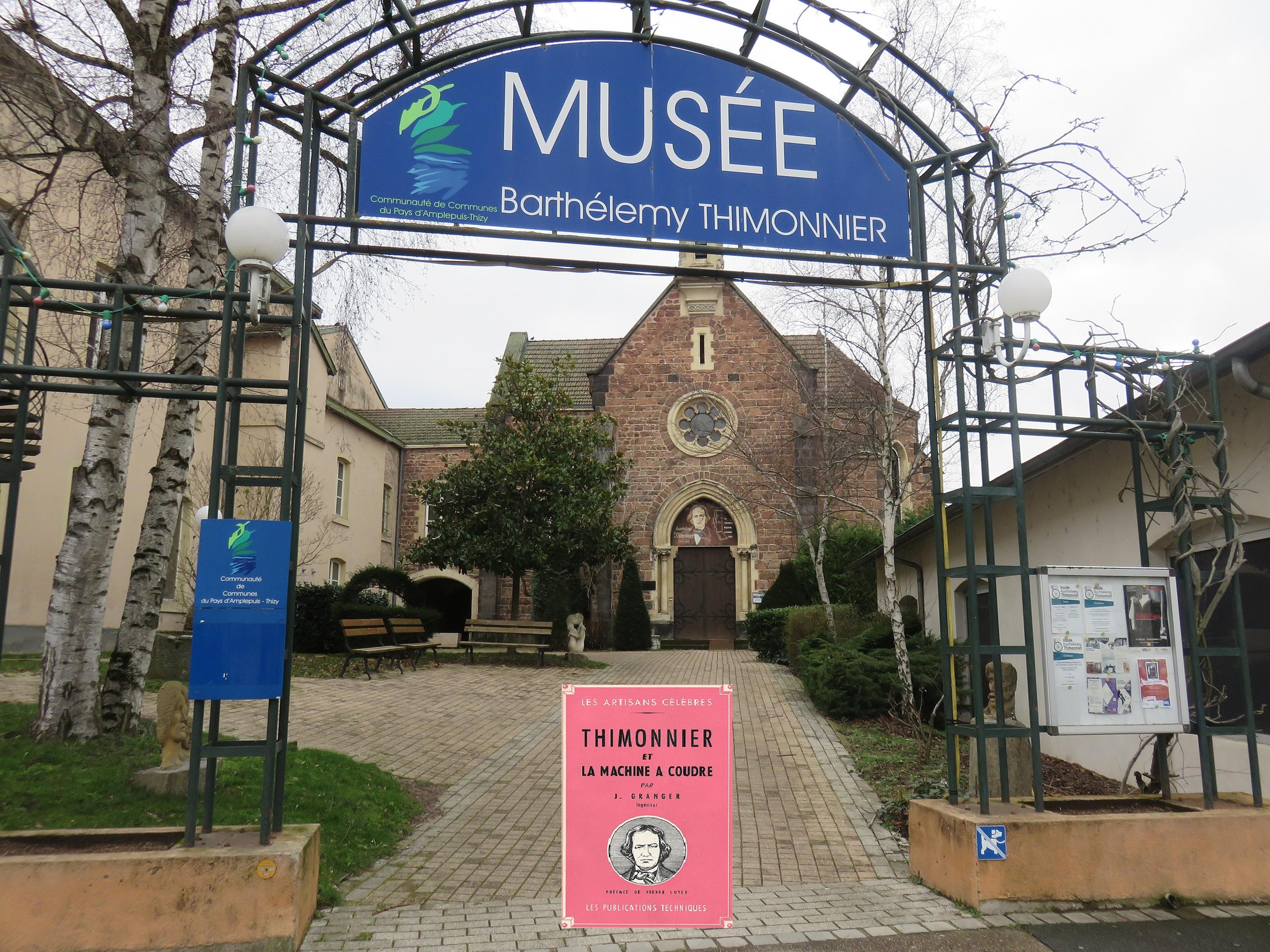 A museum in Rhône, France, in honor of Barthélémy Thimonnier (inset), credited with inventing the sewing machine. Hand tailors, unhappy with the invention, destroyed them in 1831, a year they were patented../Wikimedia Commons/Main photo by Sebleouf; inset photo by J. Granger