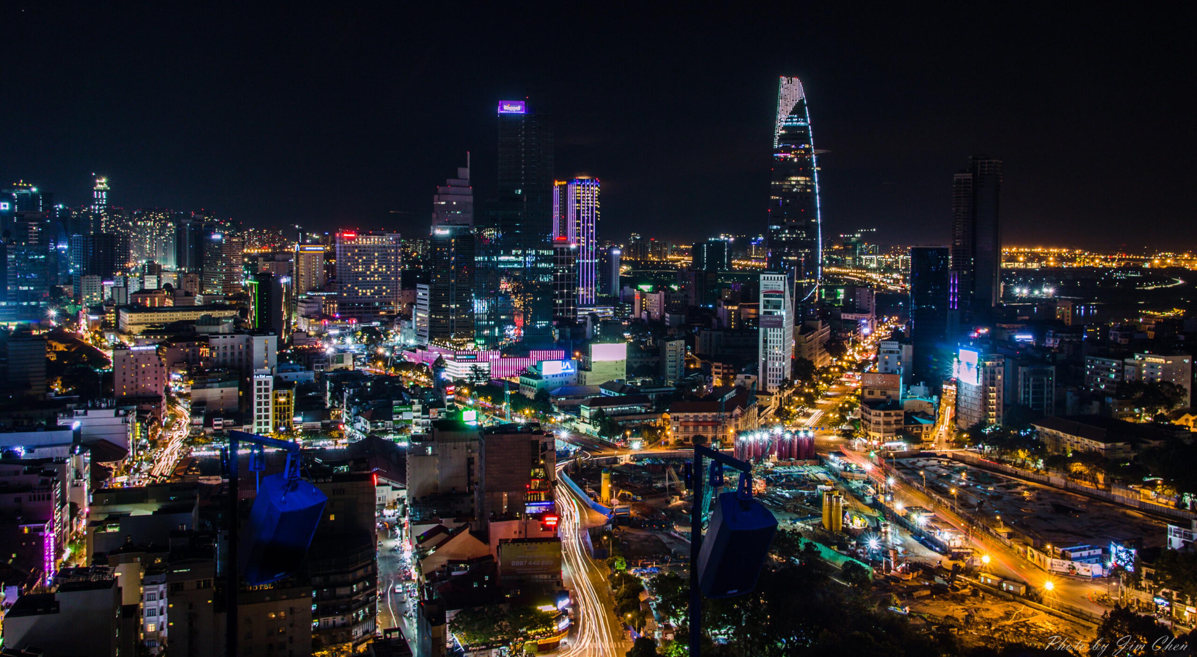 Ho Chi Minh City at night/Photo Wikimedia Commons