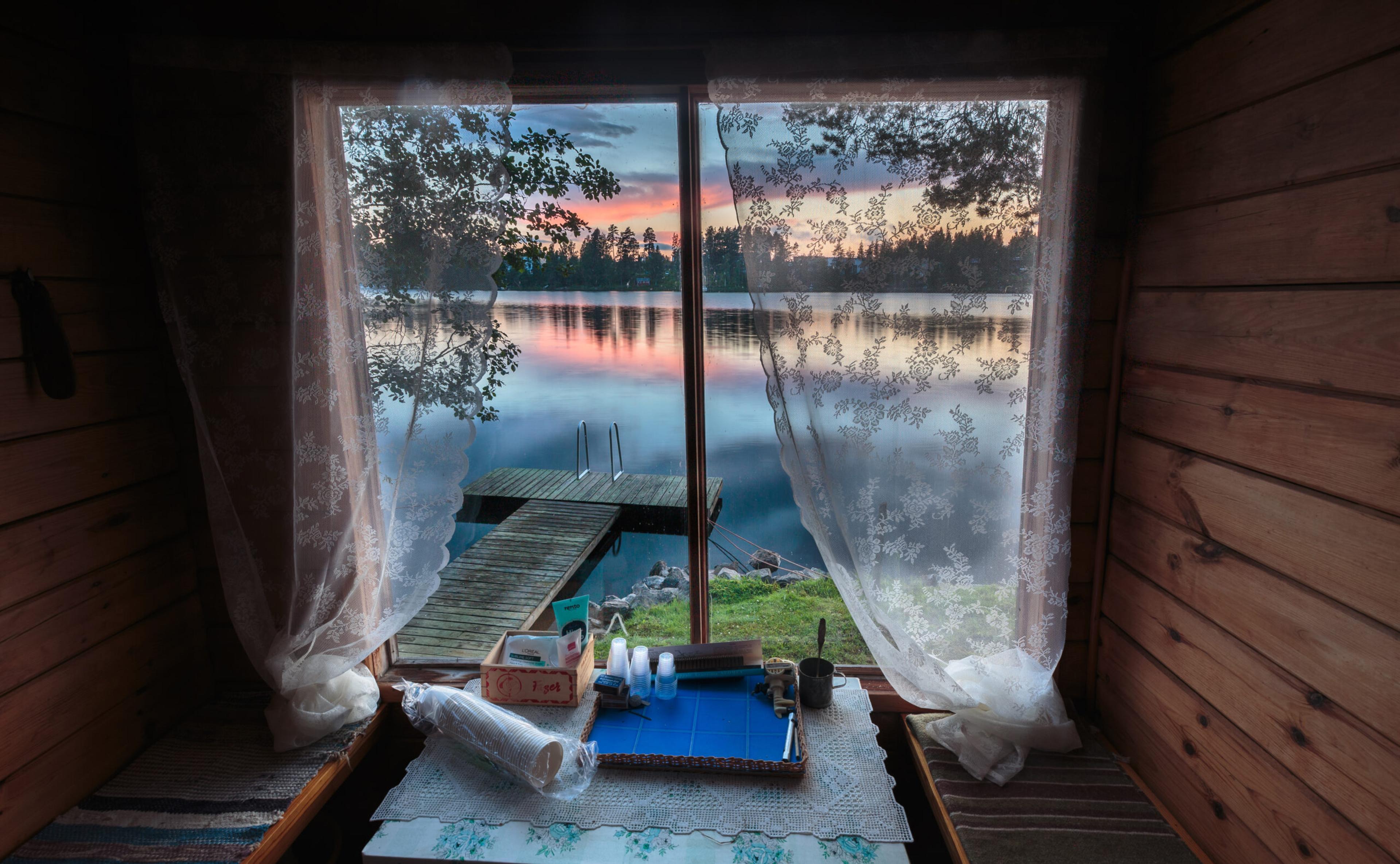 View from a sauna window in Kuopio, Pohjois-Savo, Finland/Getty Images