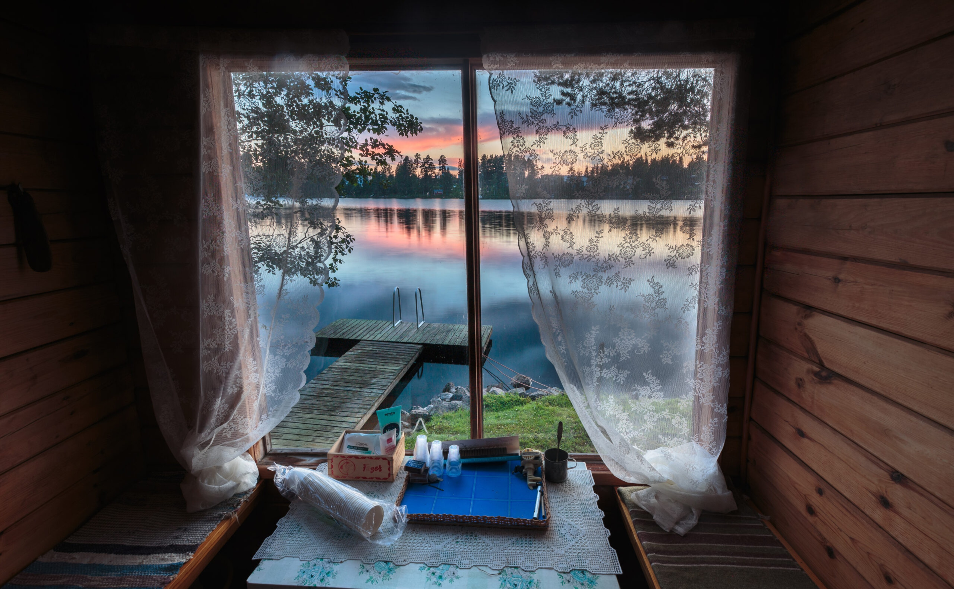 View from a sauna window in Kuopio, Pohjois-Savo, Finland/Getty Images