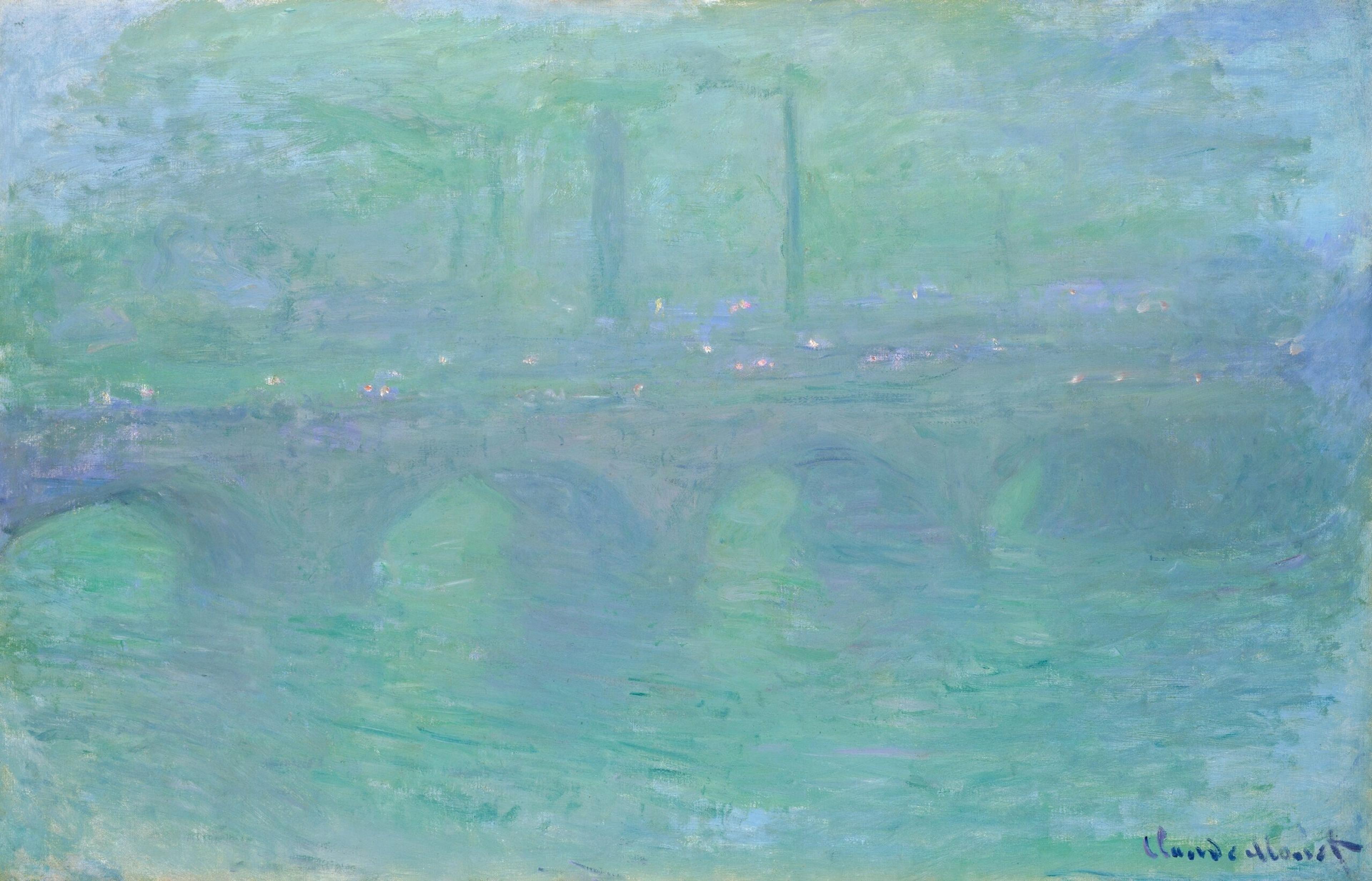 Impressionist Claude Monet's rendering of London's Waterloo Bridge, circa 1904./Shutterstock