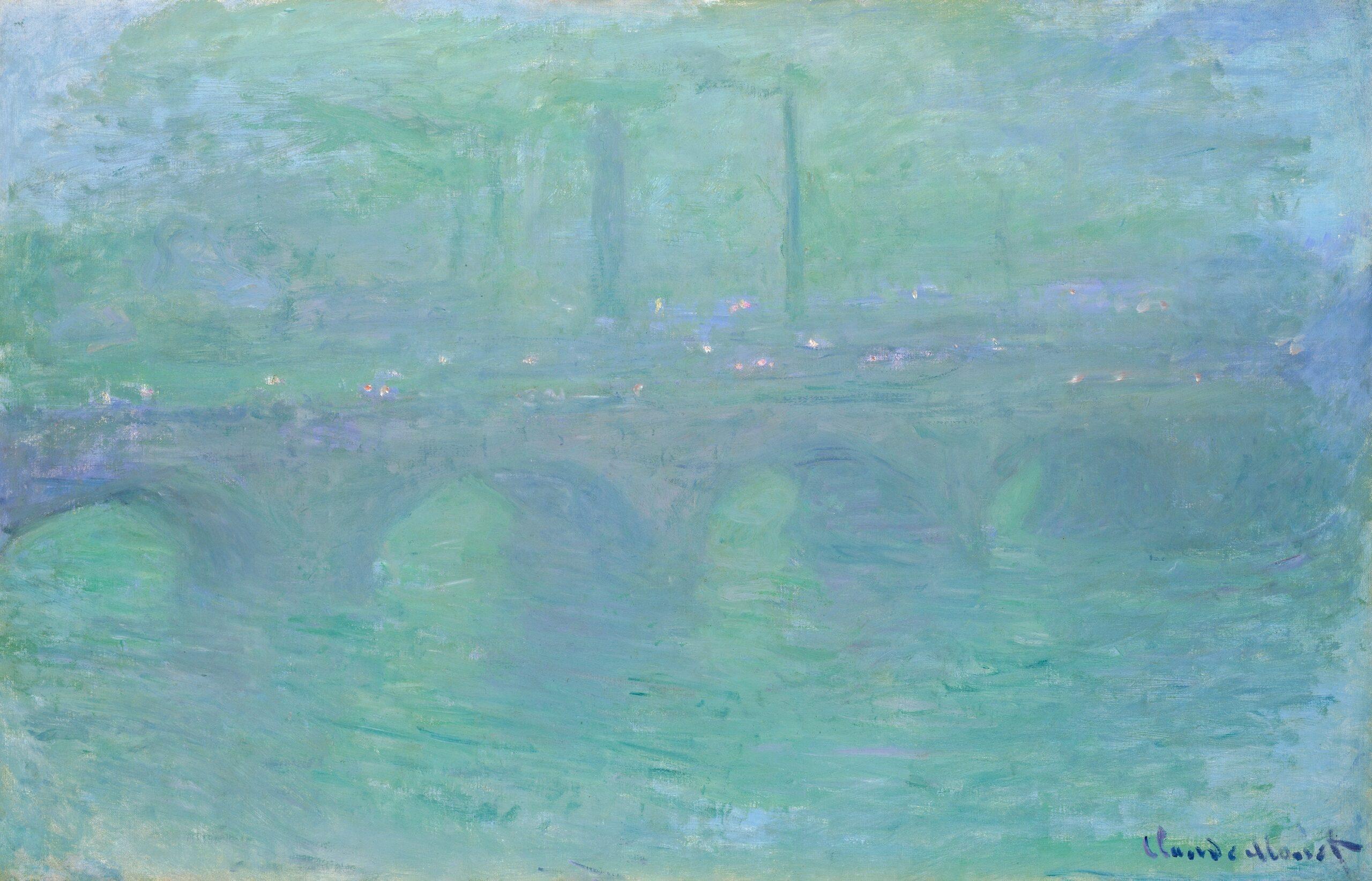 Impressionist Claude Monet's rendering of London's Waterloo Bridge, circa 1904./Shutterstock