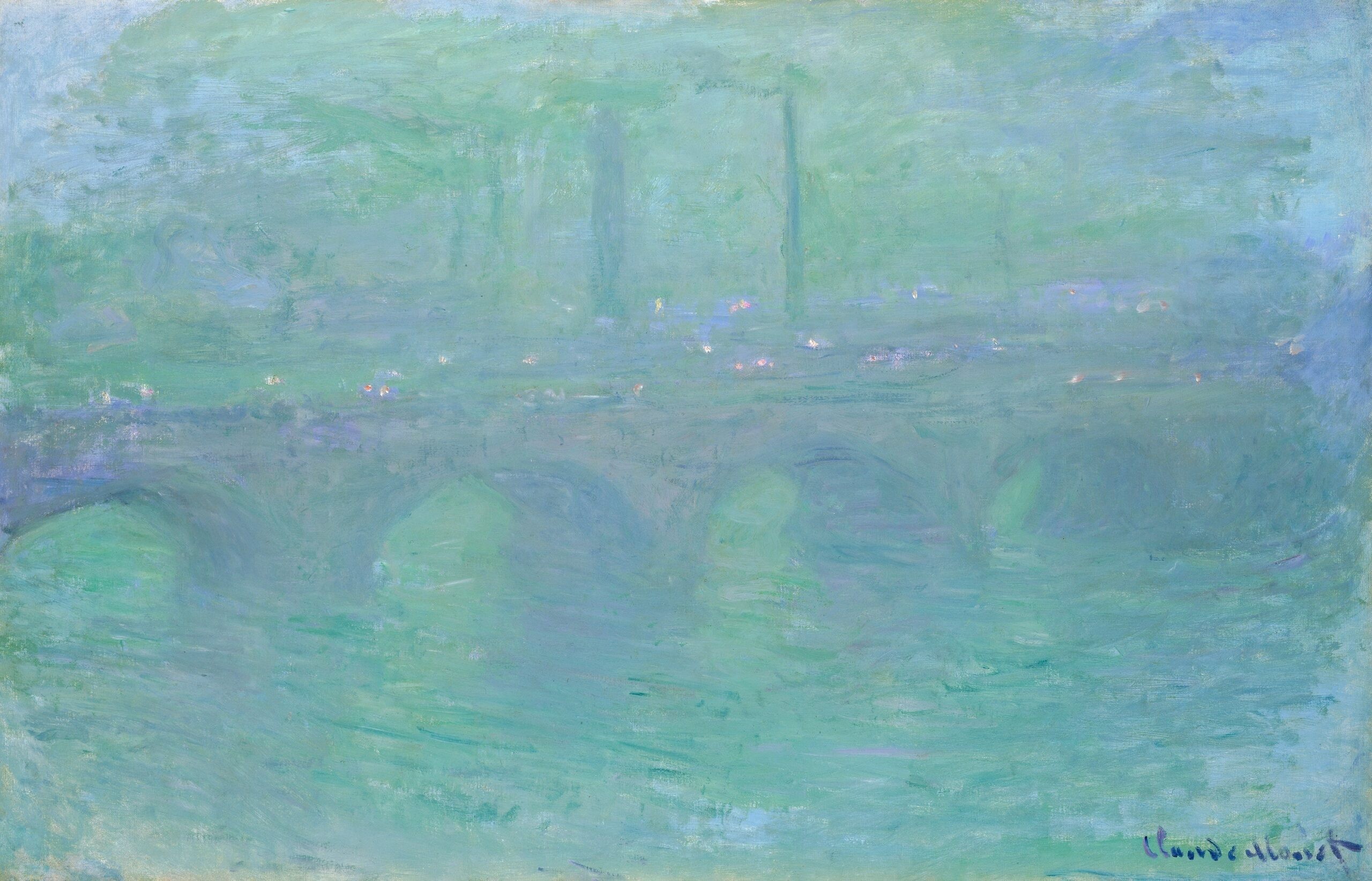 Impressionist Claude Monet's rendering of London's Waterloo Bridge, circa 1904./Shutterstock