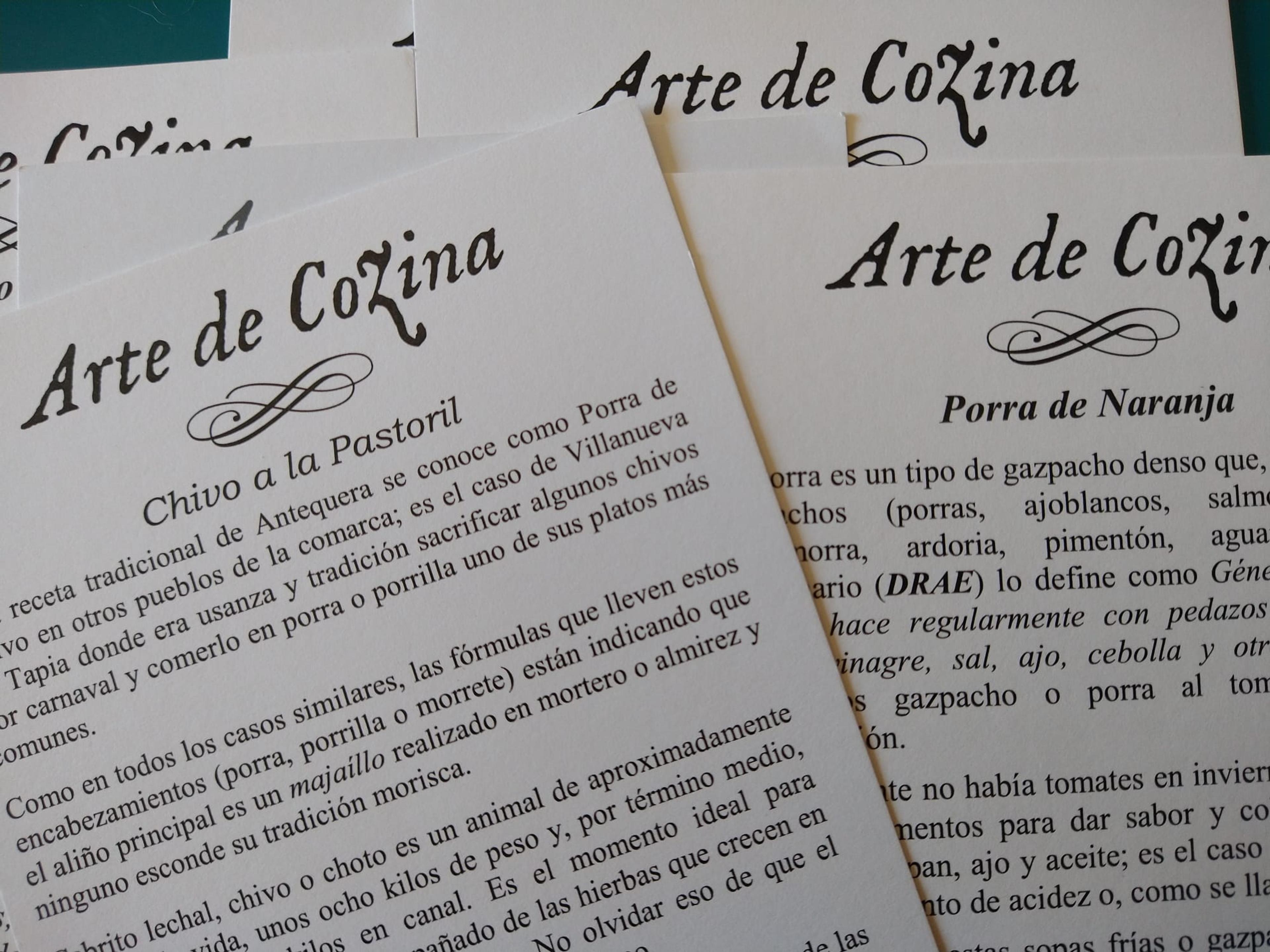 At Arte de Cozina, index cards for every dish tell you the story behind it./Photo by Jonathan Lerner