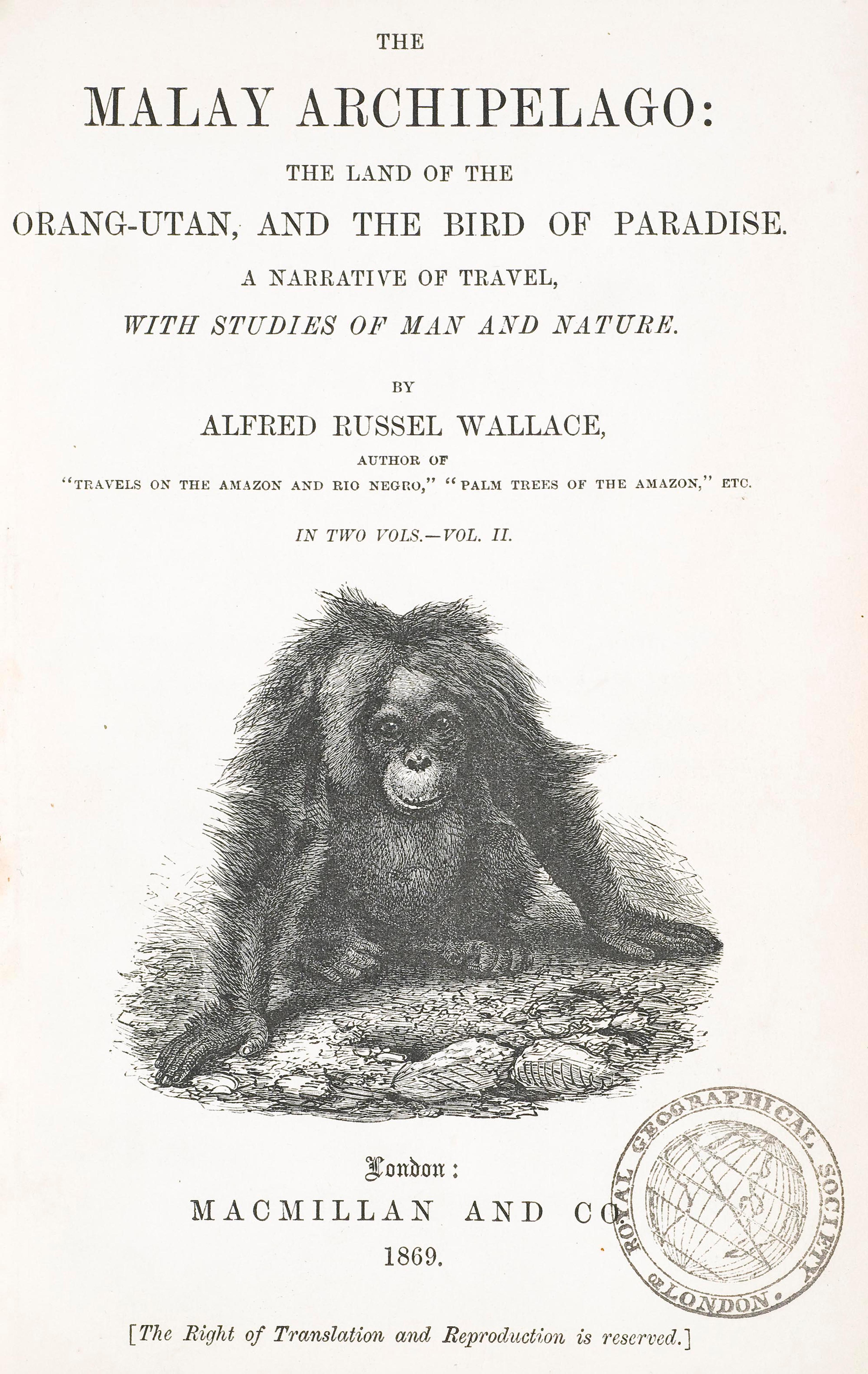 The Malay Archipelago, one of Alfred Russel Wallace's best known tomes /© Royal Geographical Society (with IBG)