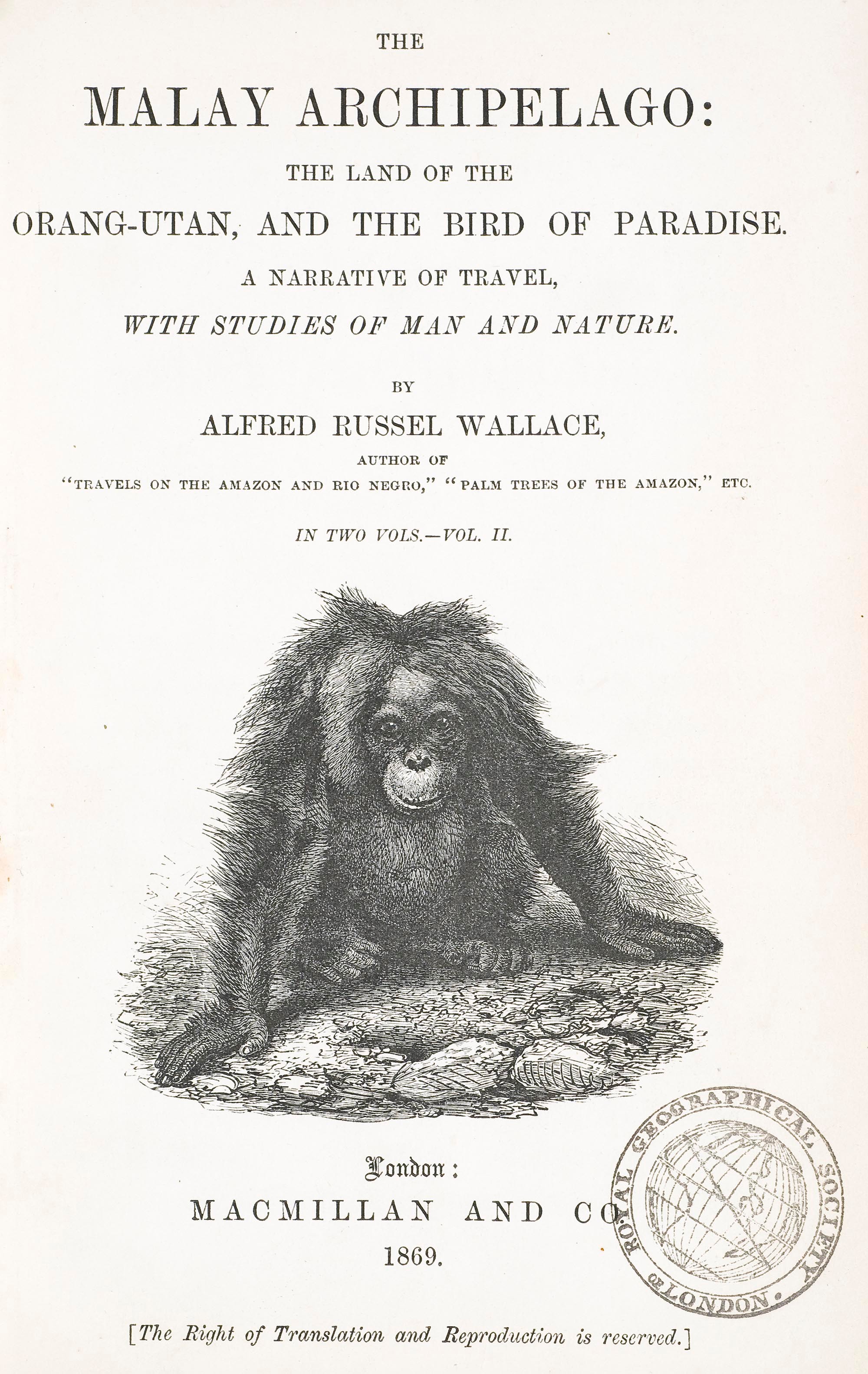 The Malay Archipelago, one of Alfred Russel Wallace's best known tomes /© Royal Geographical Society (with IBG)