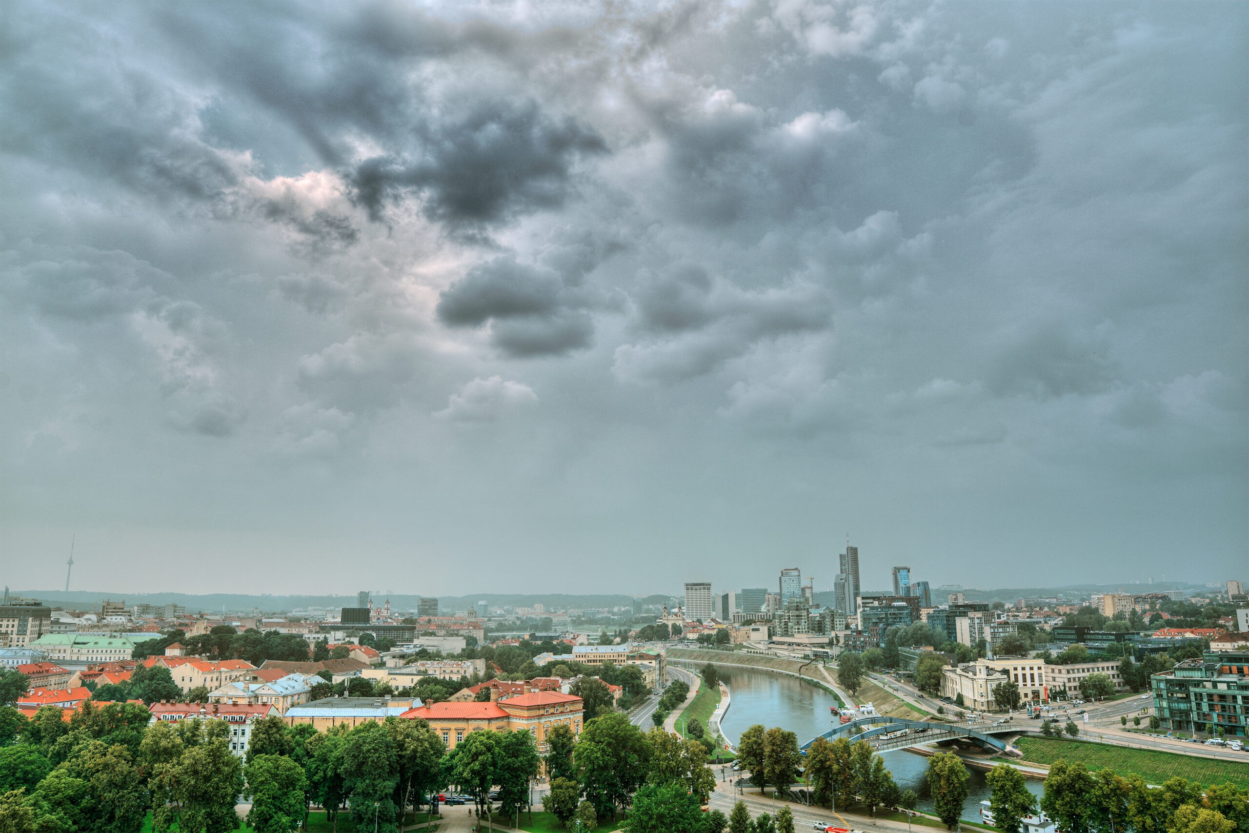 Vilnius, Lithuania, as well as its counterparts Estonia and Latvia can be rainy in summer, so pack accordingly./Getty Images
