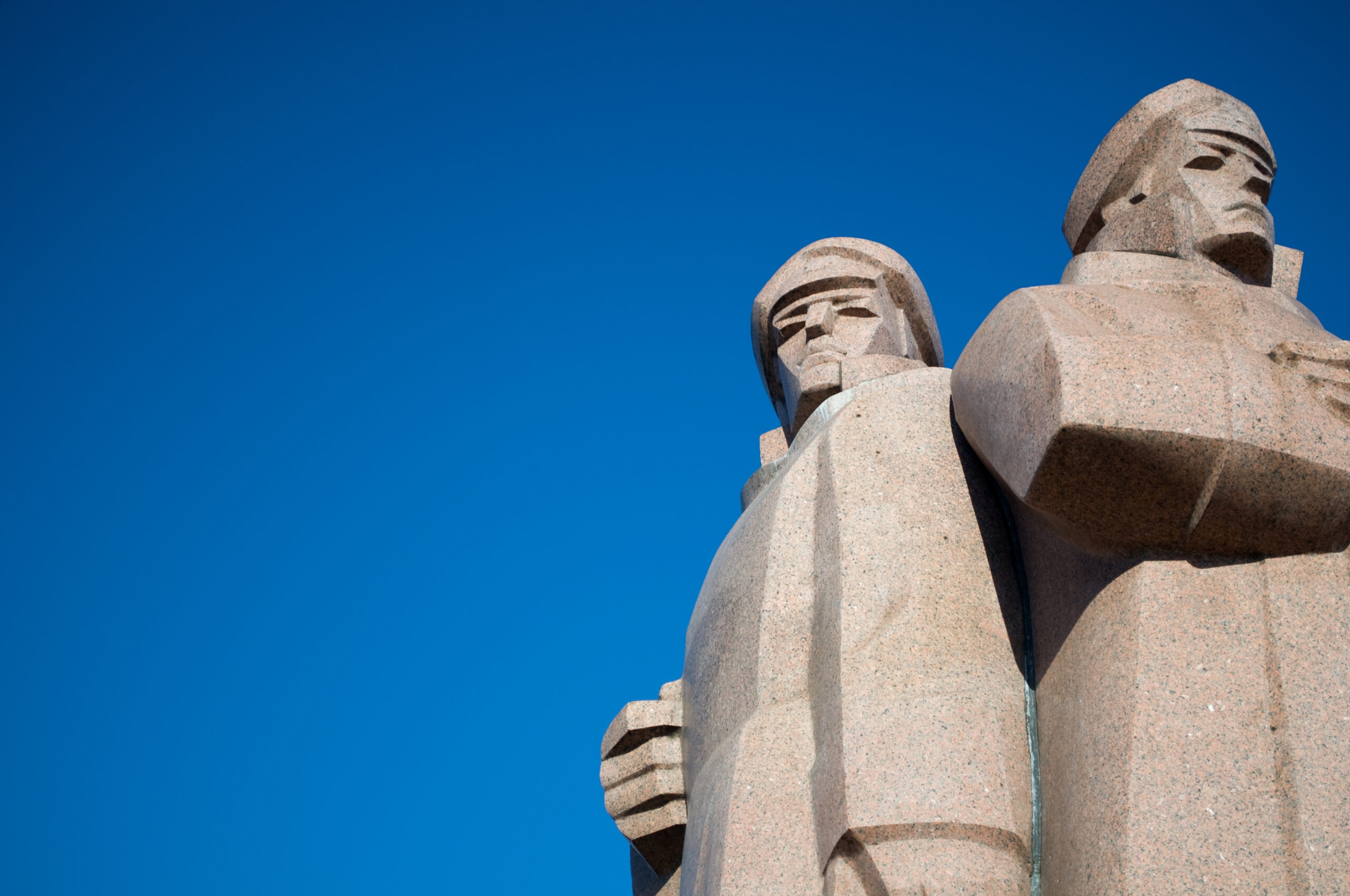 In Riga, a memorial to the Latvian Riflemen, who fought against the Germans in World War I/Getty Images