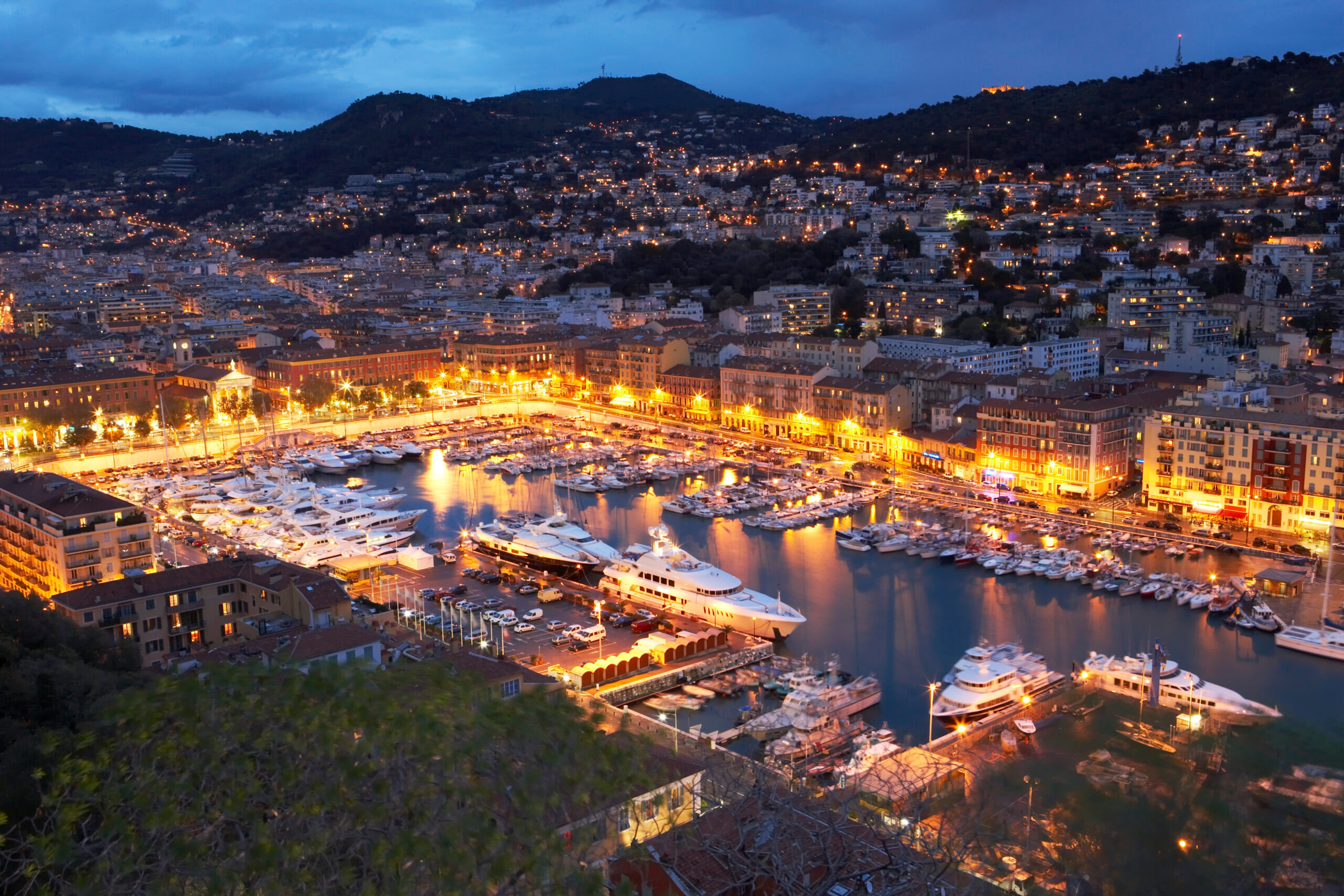 Nice has two ports, one for commercial vessels and one for private craft, above./Getty Images