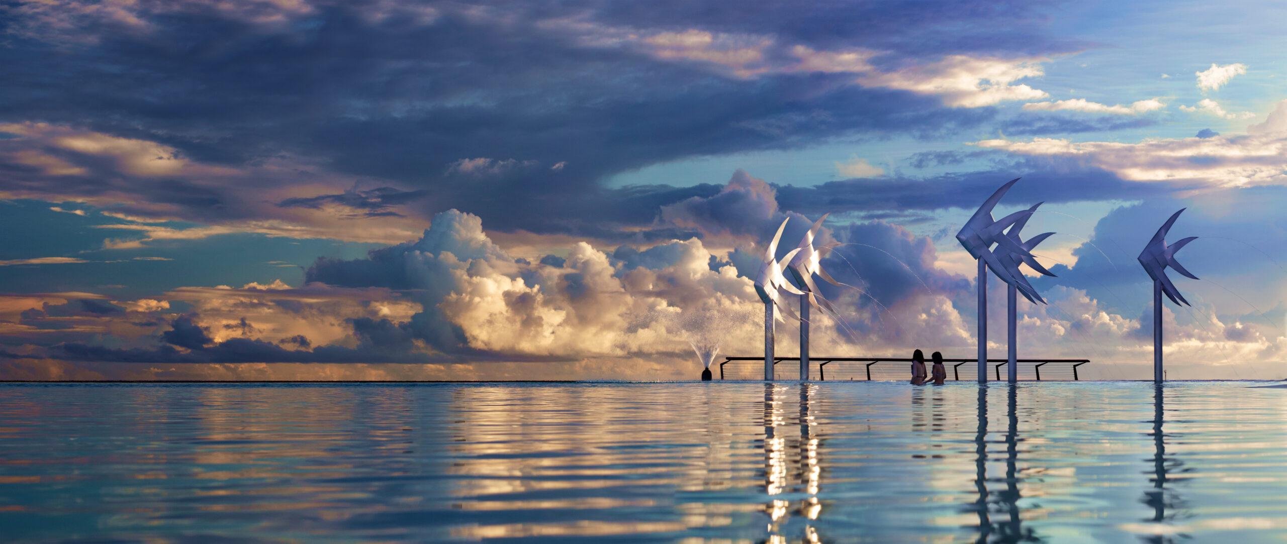 The Cairns, Australia, Esplanade at sunrise./Shutterstock