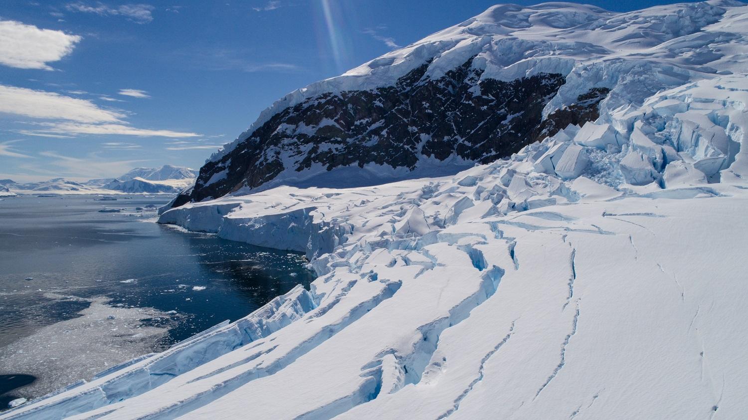 Crevasses in the ice, Neko Harbour, Antarctica/Ross Vernon McDonald