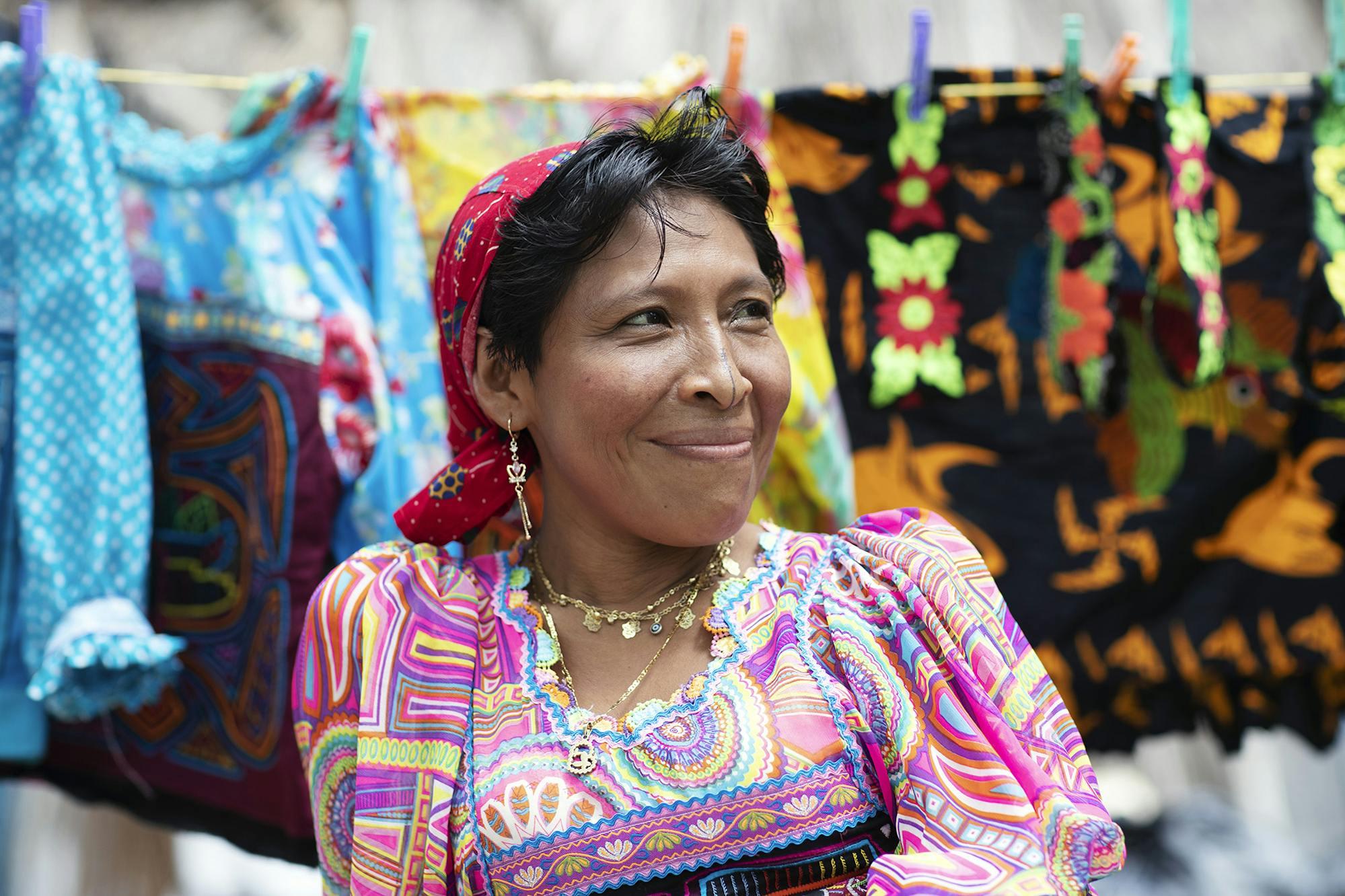 Molas were traditionally expressions of art that were painted on the female body./Lucia Griggi