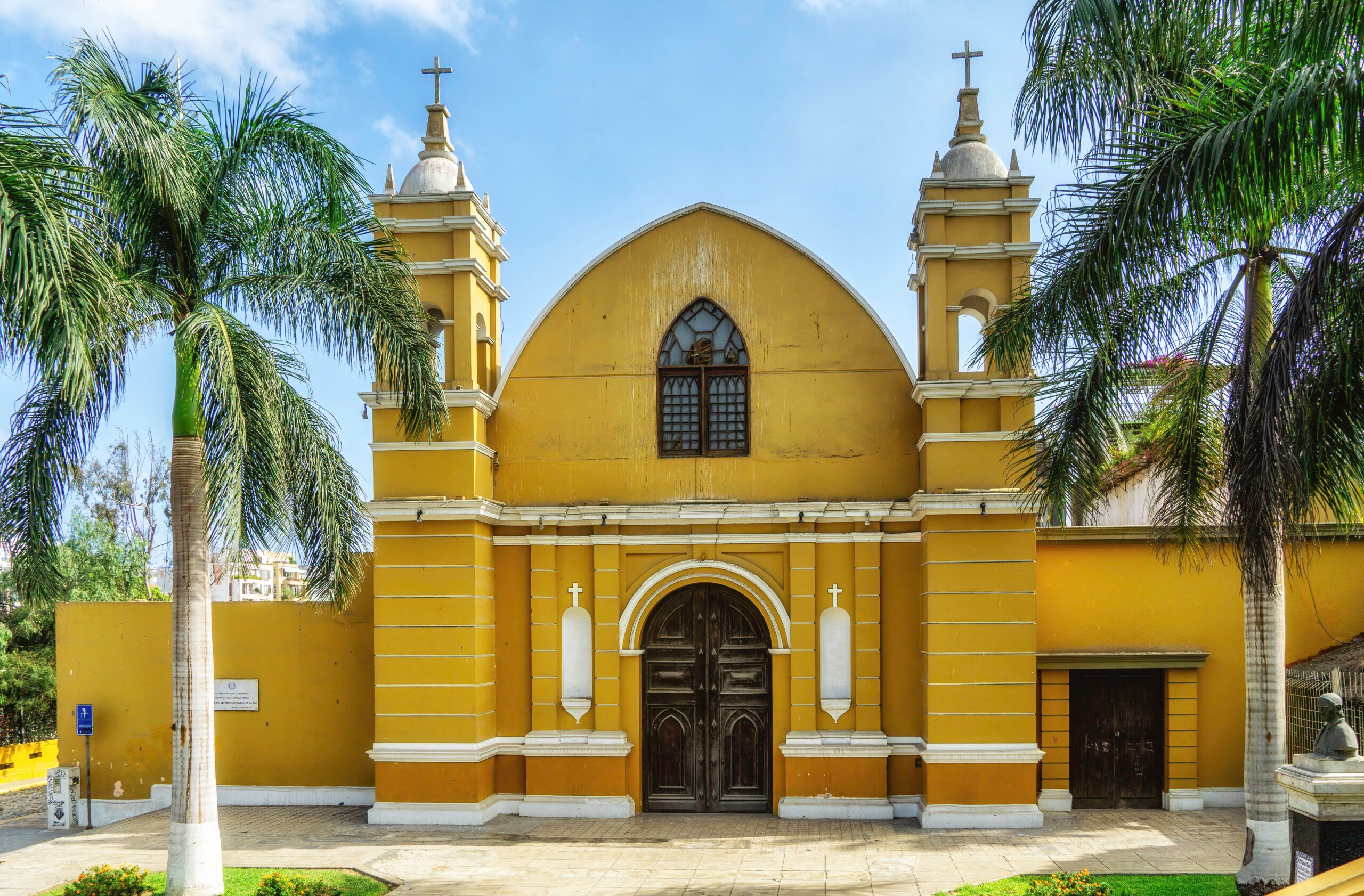 Iglesia la Ermita in Barranco, Lima, Peru, dates to 1901. It replaced a fisherman's shrine built in the latter half of the 1800s./Getty Images