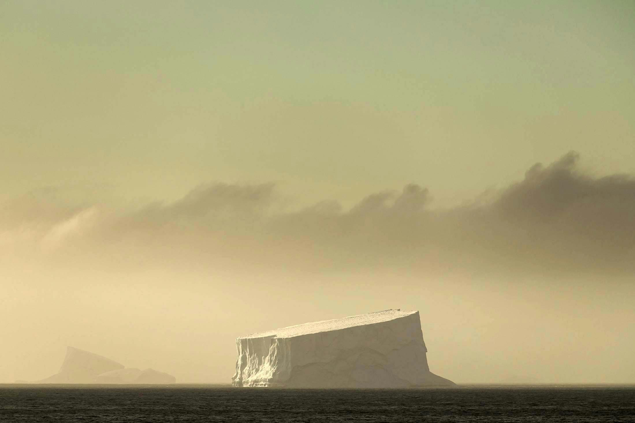 A tabular iceberg, spotted while cruising in Antarctic Sound./Denis Elterman