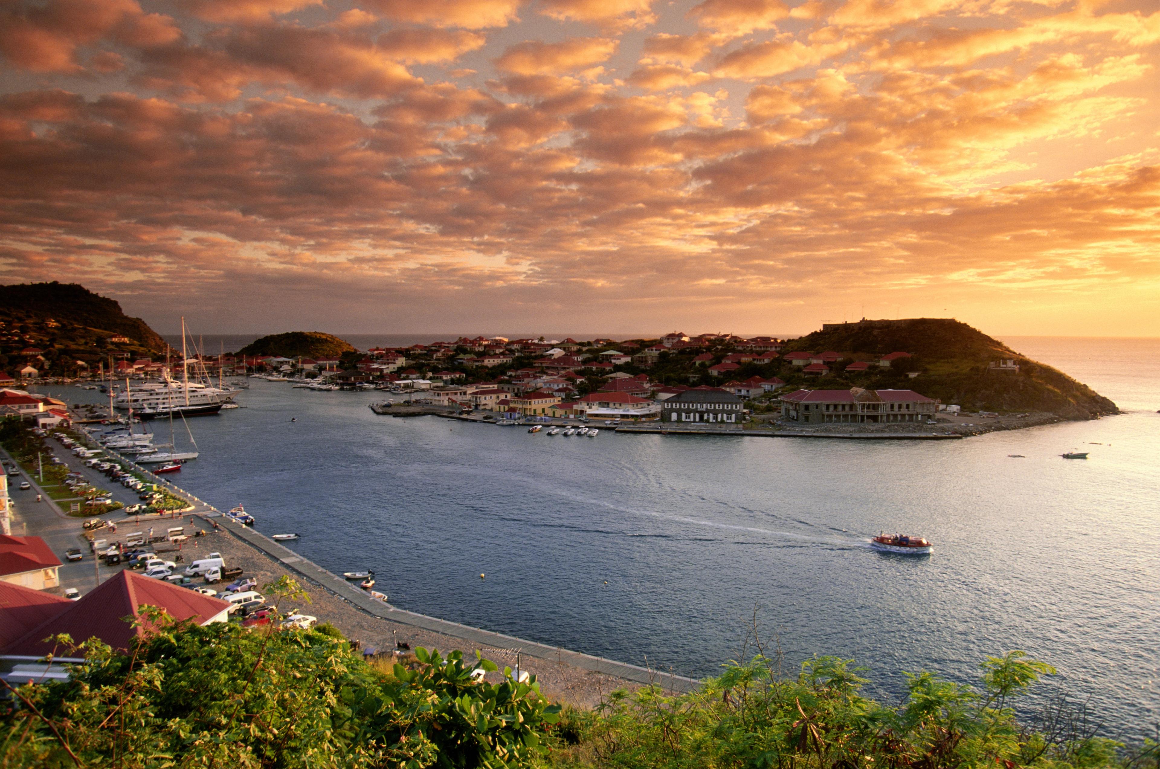 Gustavia at sunset