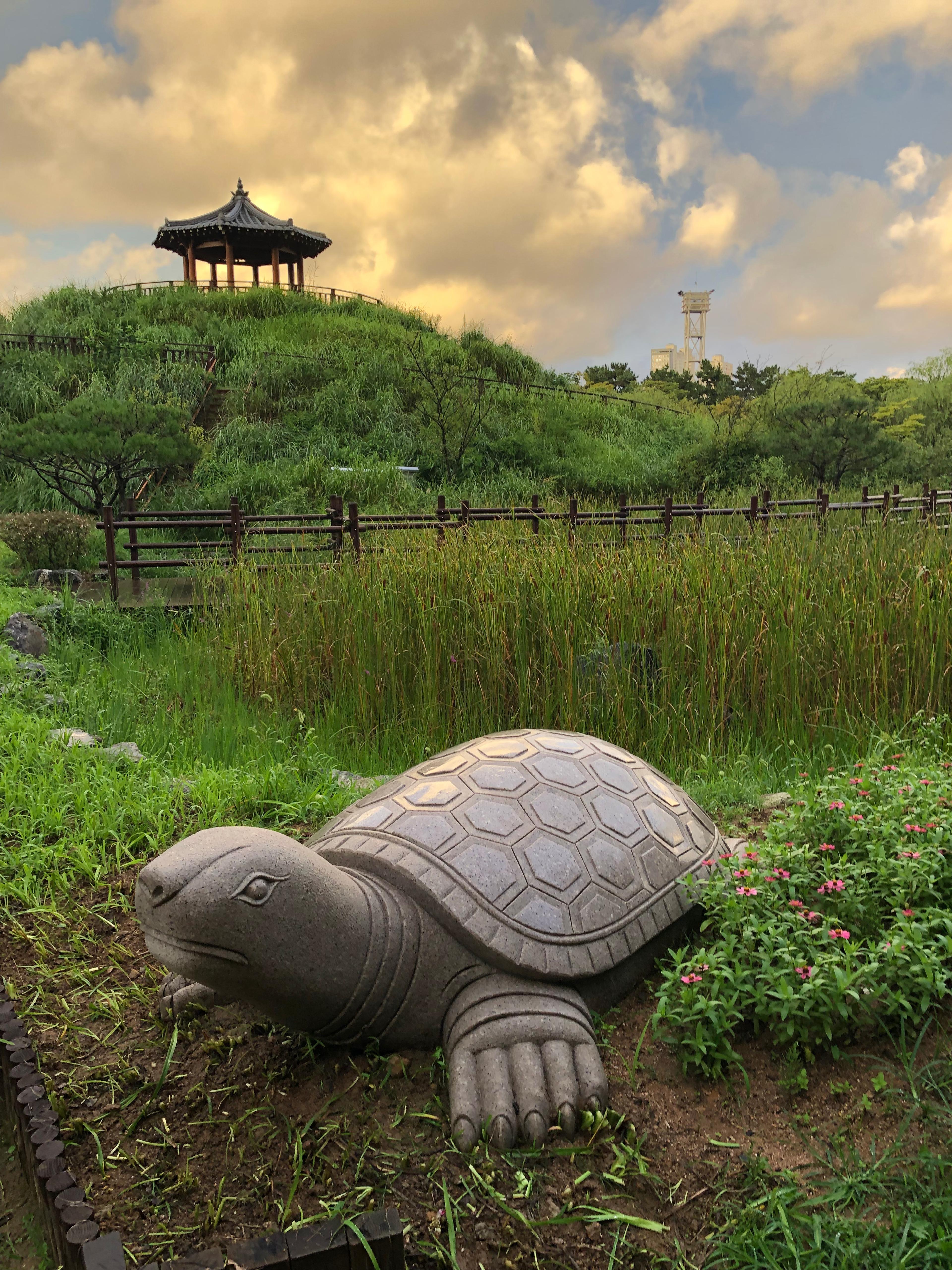 Gorgeous! Wolmido's gardens, celebrating ancient Korea are a respite from the bustling port city of Incheon./Silversea photo by Carolyn Spencer Brown