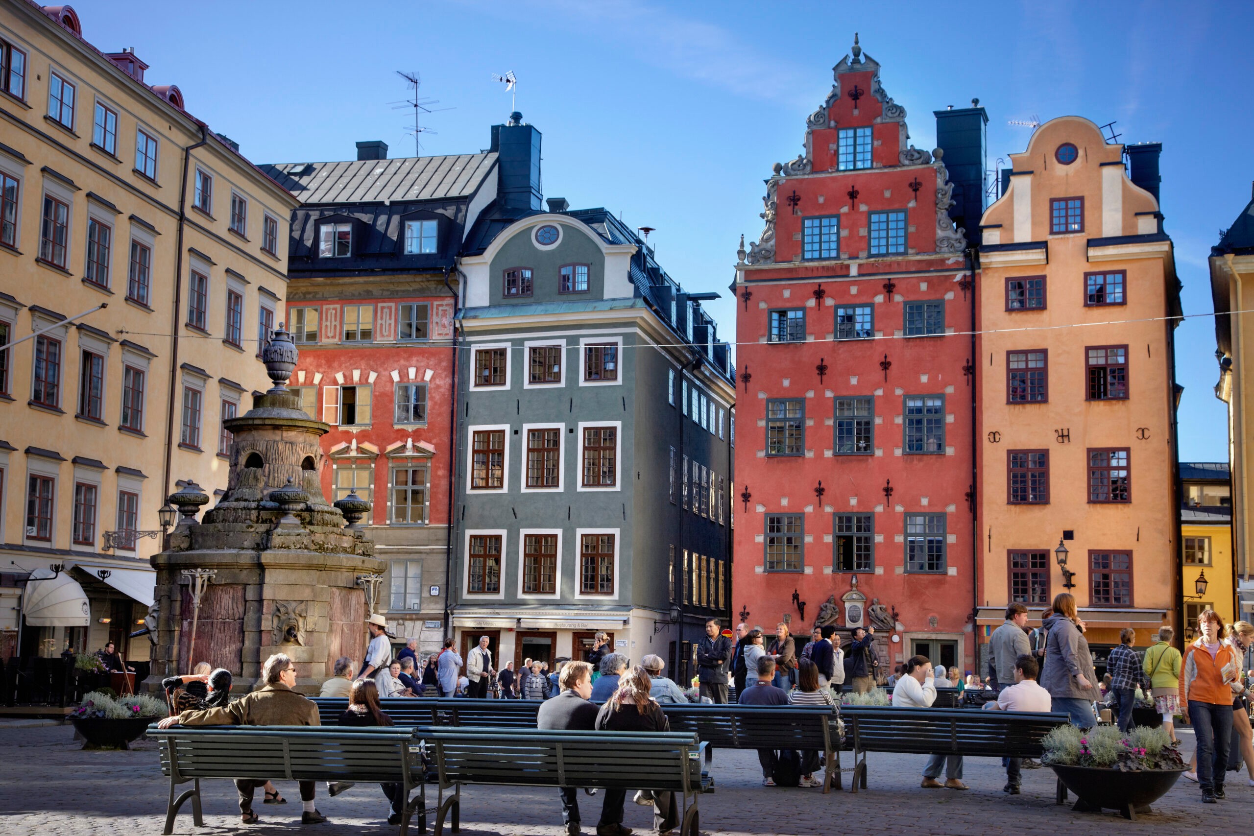 The great square of Stortorget, in Gamla Stan Stockholm, Sweden, the medieval heart of the city/Getty Images