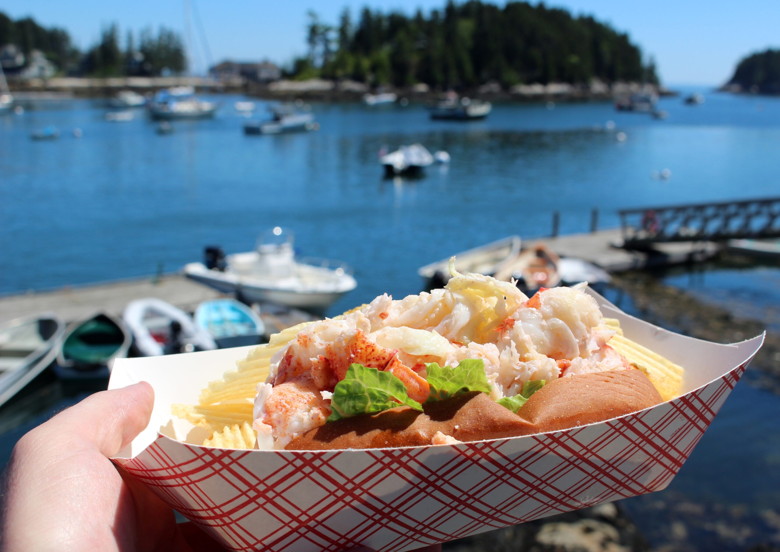 Don't confuse a Maine lobster roll, above, with a Connecticut lobster roll, which is served warm, not cold, unlike a Maine roll.