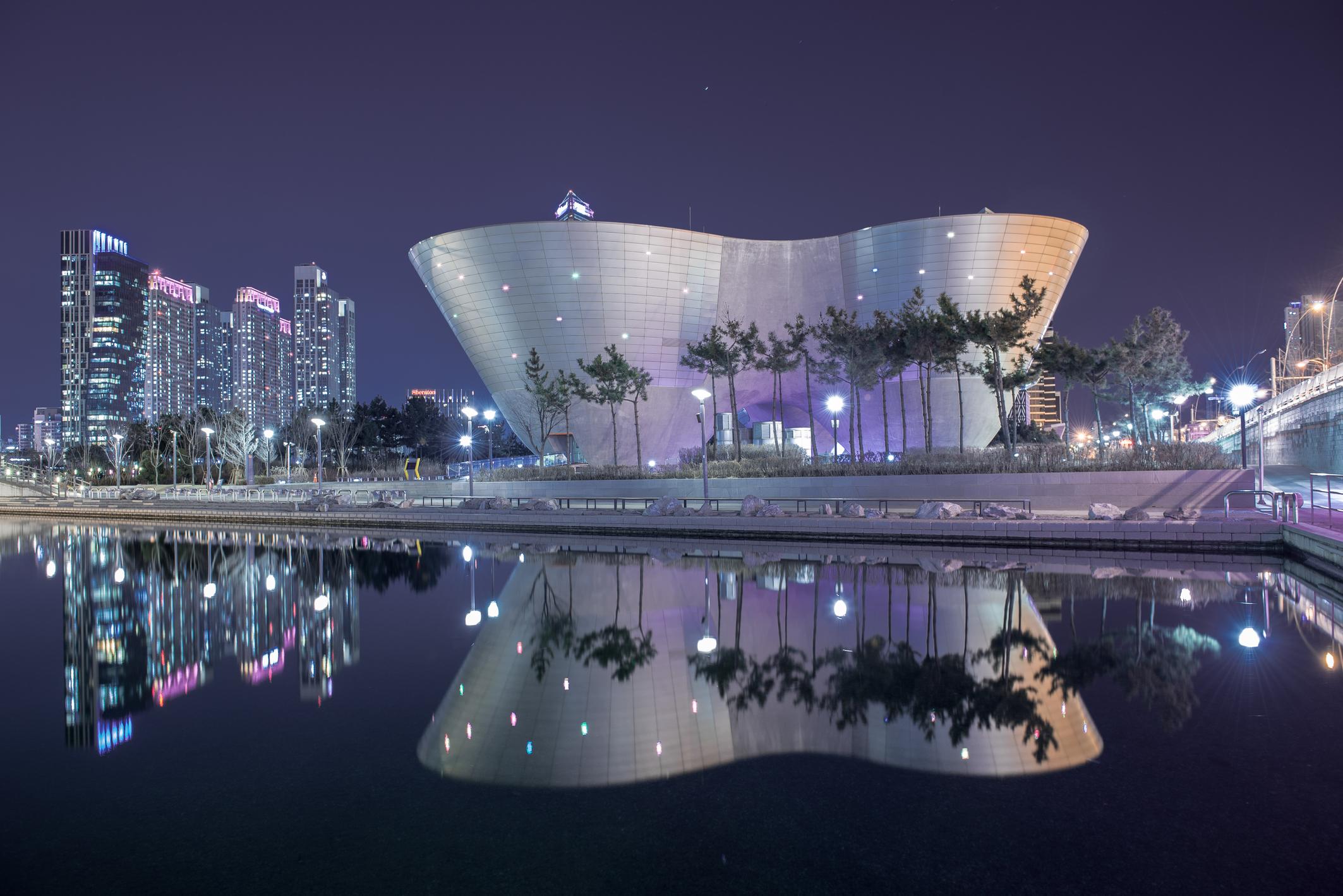 Incheon glows at night. Photo via Korea National Tourist Organization