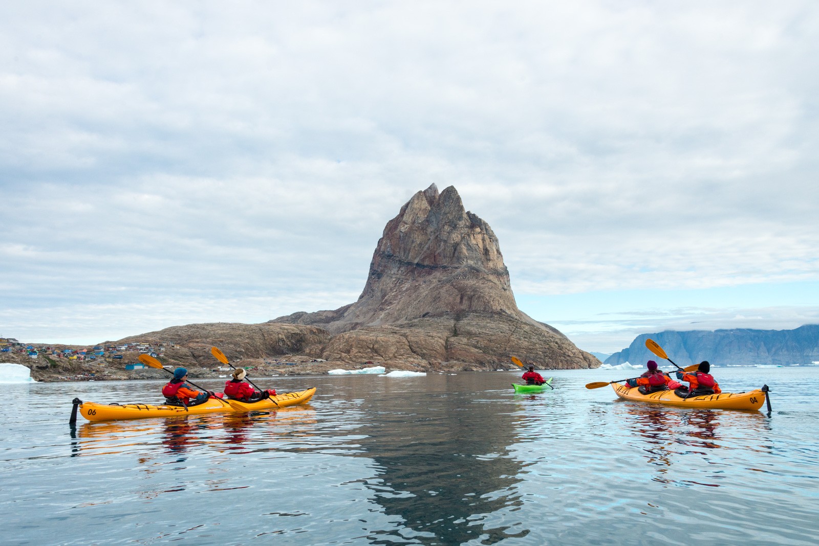 Kayaking off Uummannaq, Greenland./Photo by David Swanson