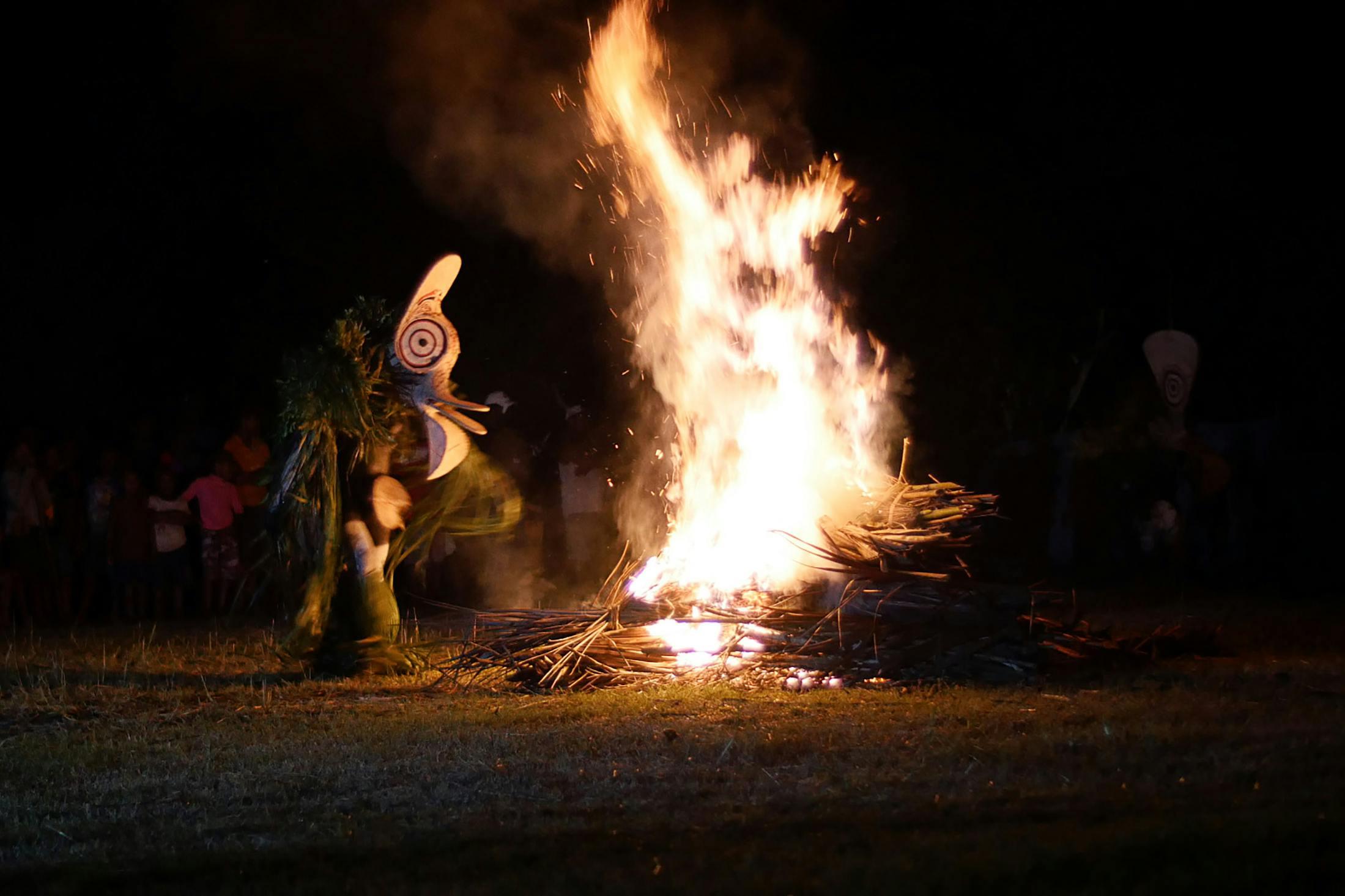 Face-To-Face With the Baining Fire Dancers of Papua New Guinea