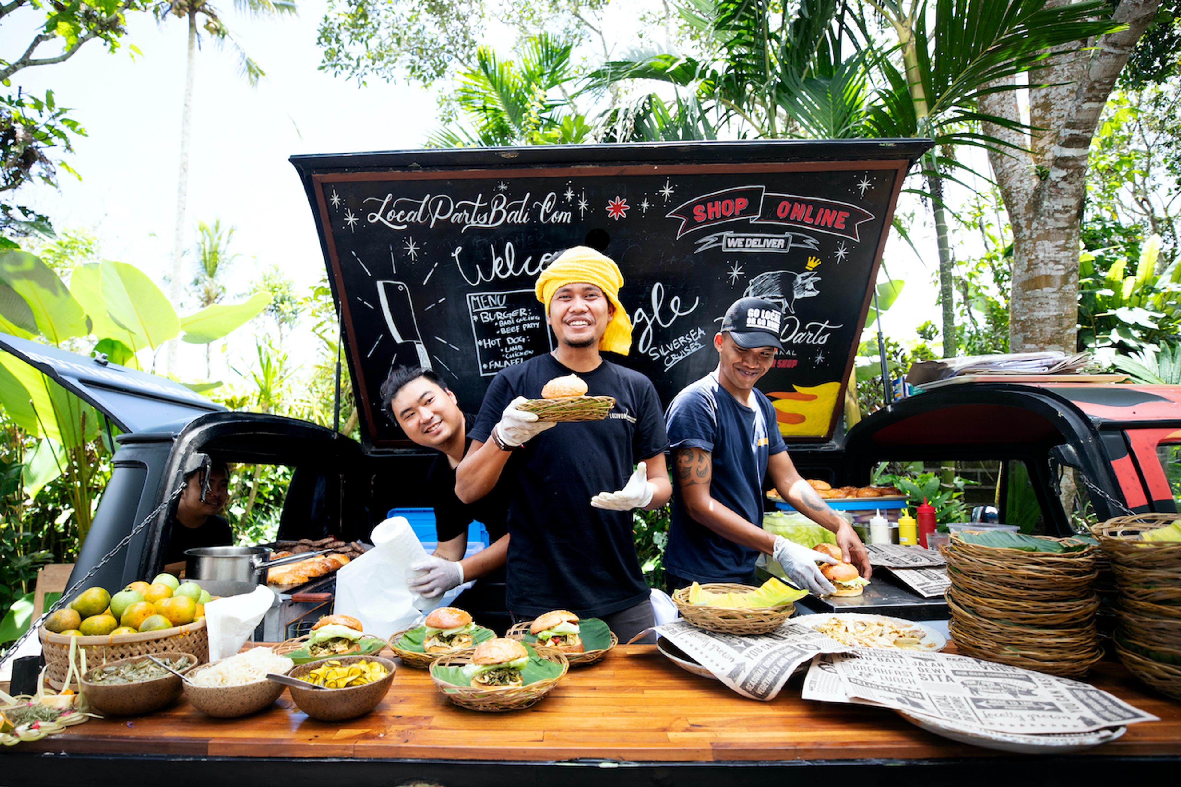 Balinese roast pork babi guling, served burger-style./Lucia Griggi