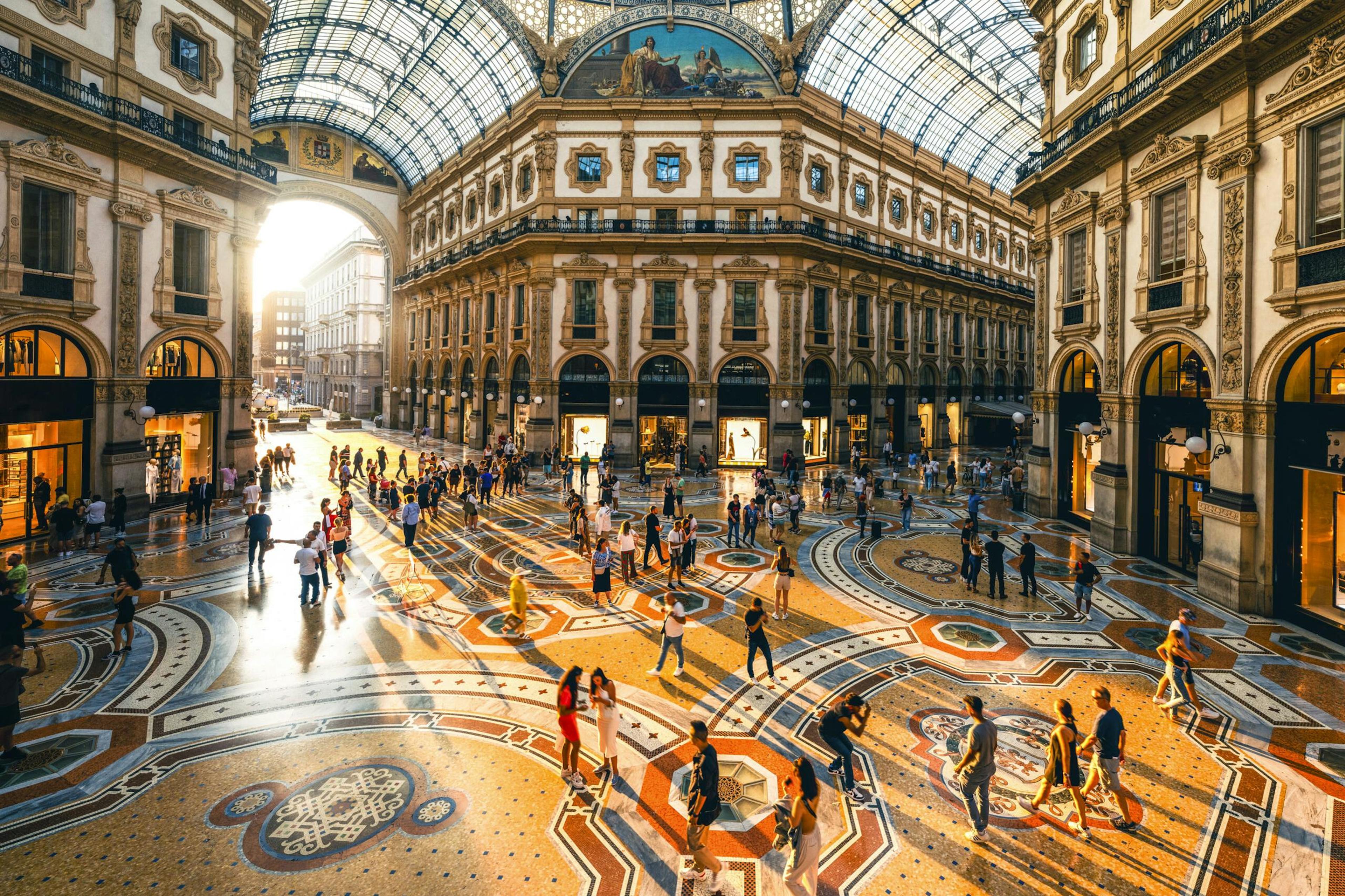 The Galleria Vittorio Emanuele II at sunset, Milan, Italy. Is a new day dawning for Rome?/Getty Images