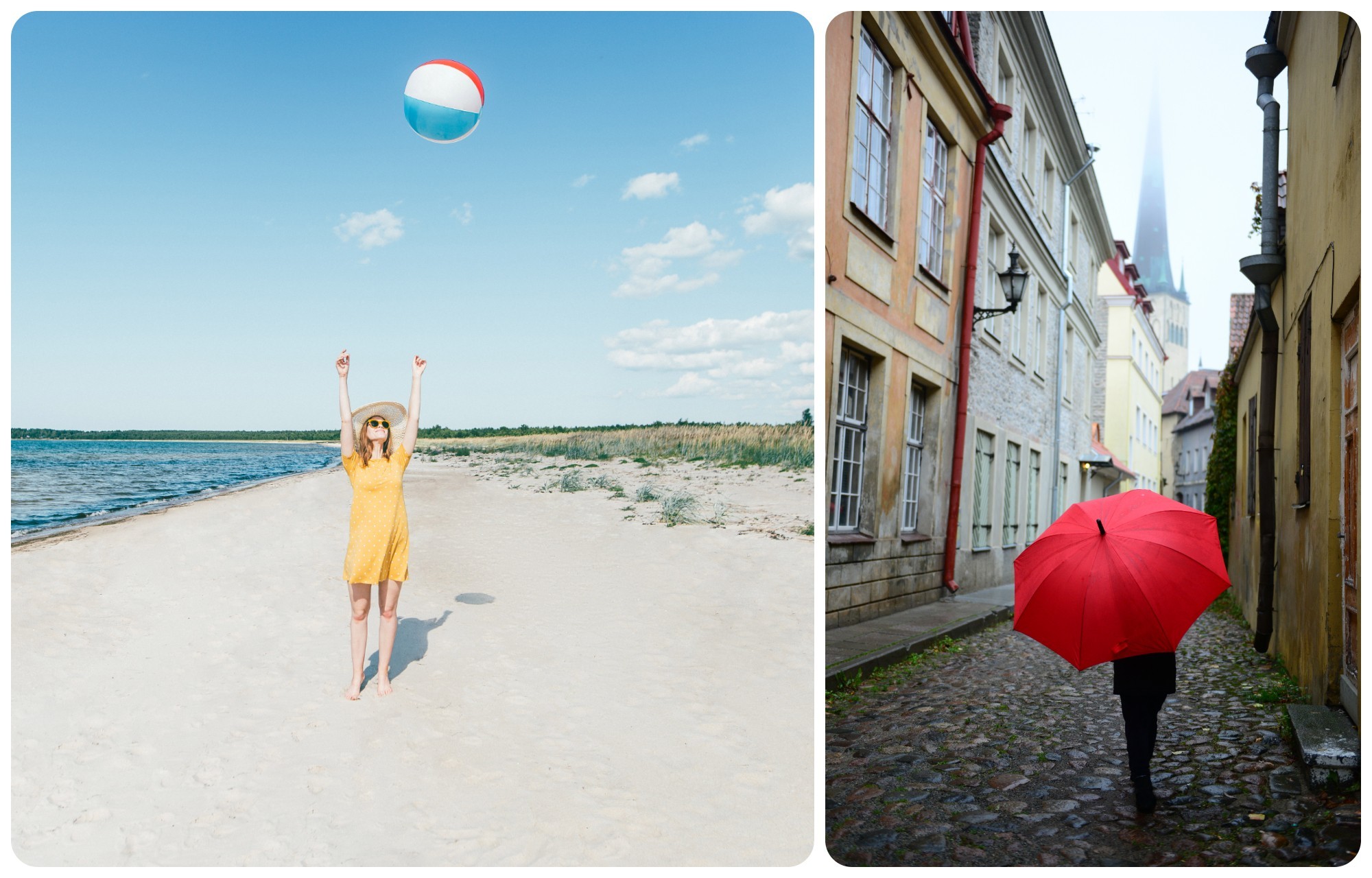 You might get a sunny day at the beach or a dreary day, so be prepared for either on a Baltic Sea voyage./Getty Images
