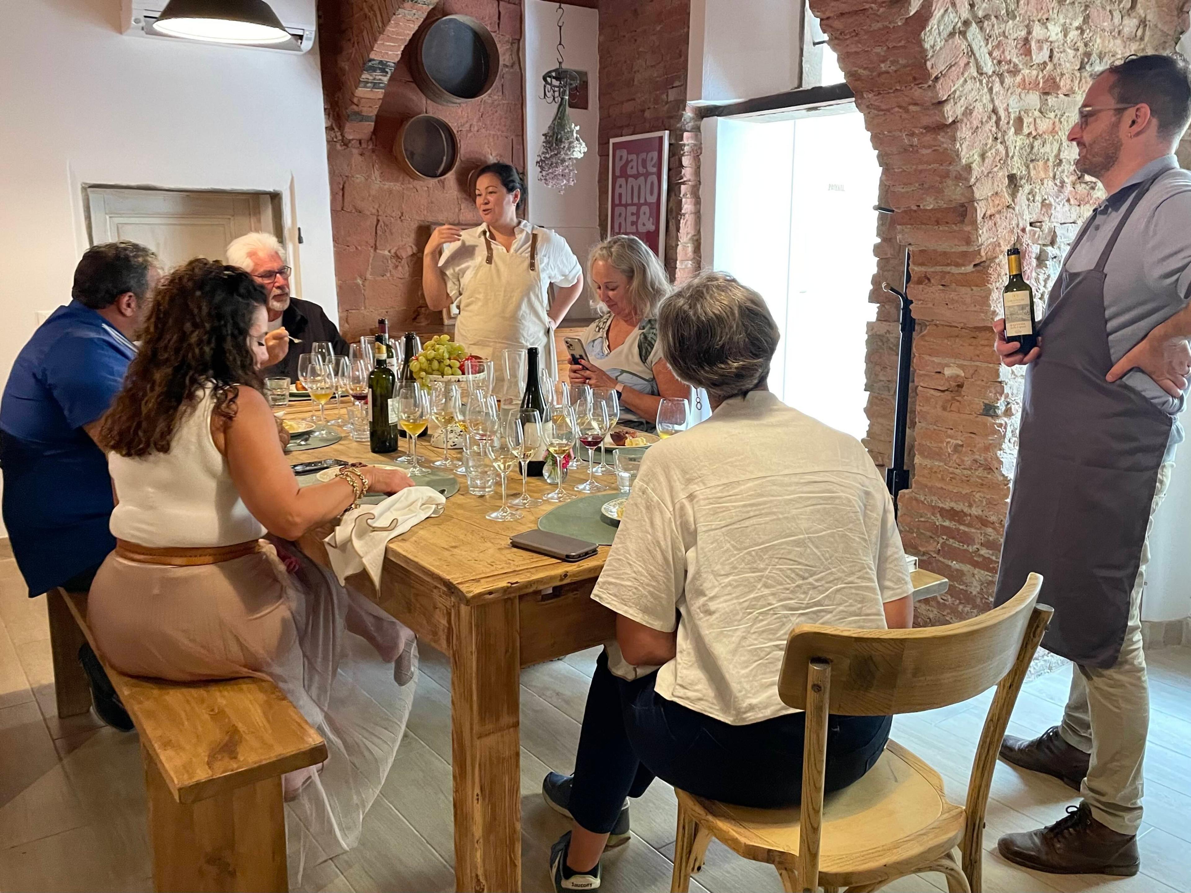 Marco Lami discusses food pairings with our Silversea group of culinary adventurers/Laura Lazzaroni