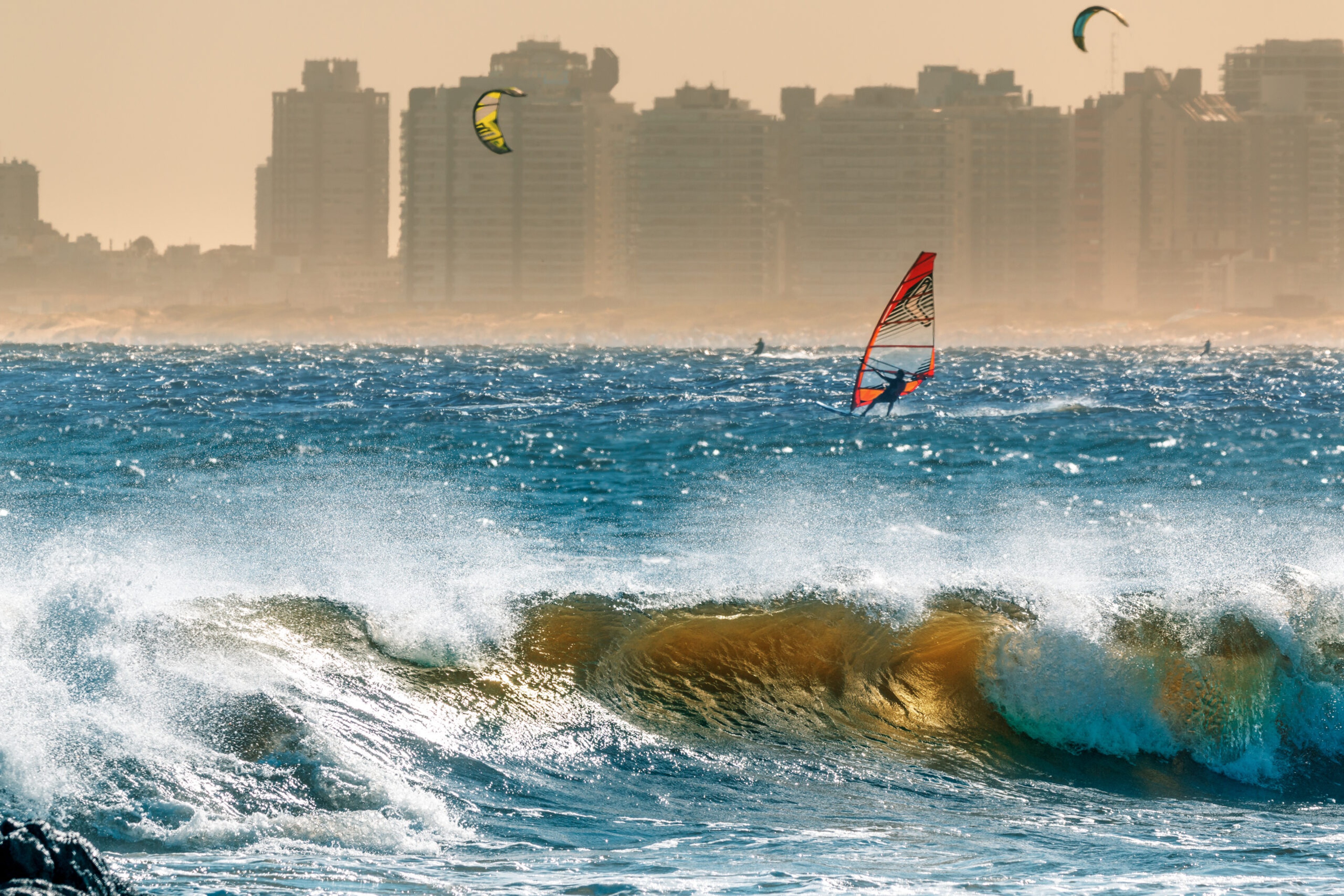 Windsurfing in Punta del Este, Uruguay, east of the capital of Montevideo./Getty Images