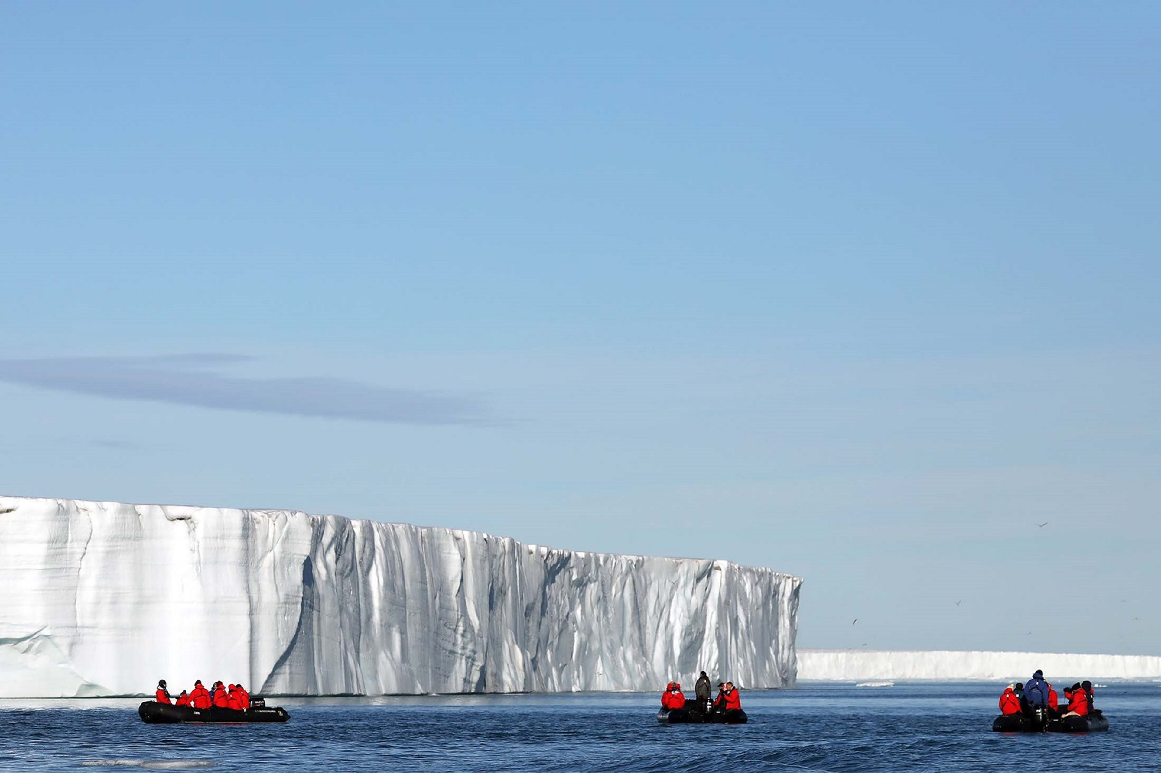 Zodiacs in Svalbard/Photo by Matthew Scott for Silversea
