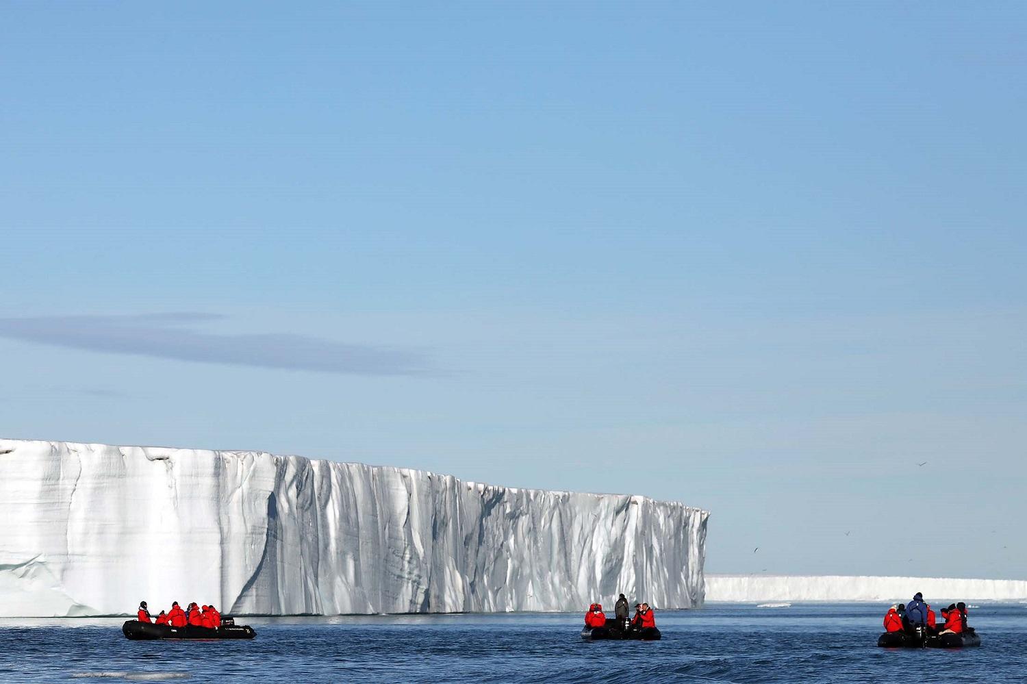 Zodiacs in Svalbard/Photo by Matthew Scott for Silversea