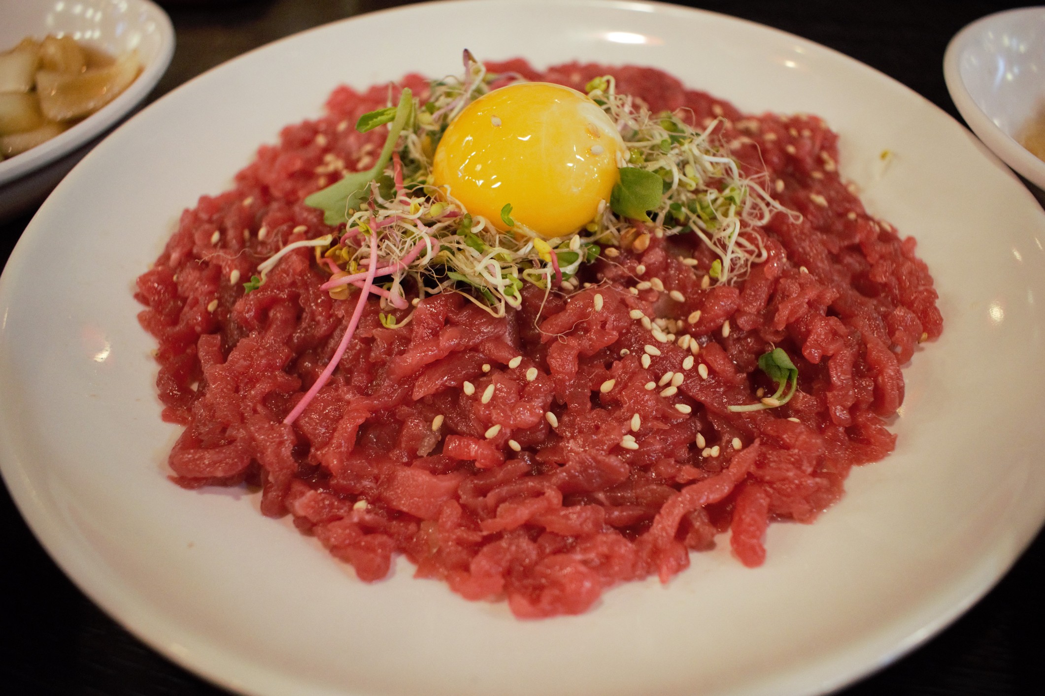 Korean raw meat dish yukhoe at Gwangjang Market, Seoul/Getty Images