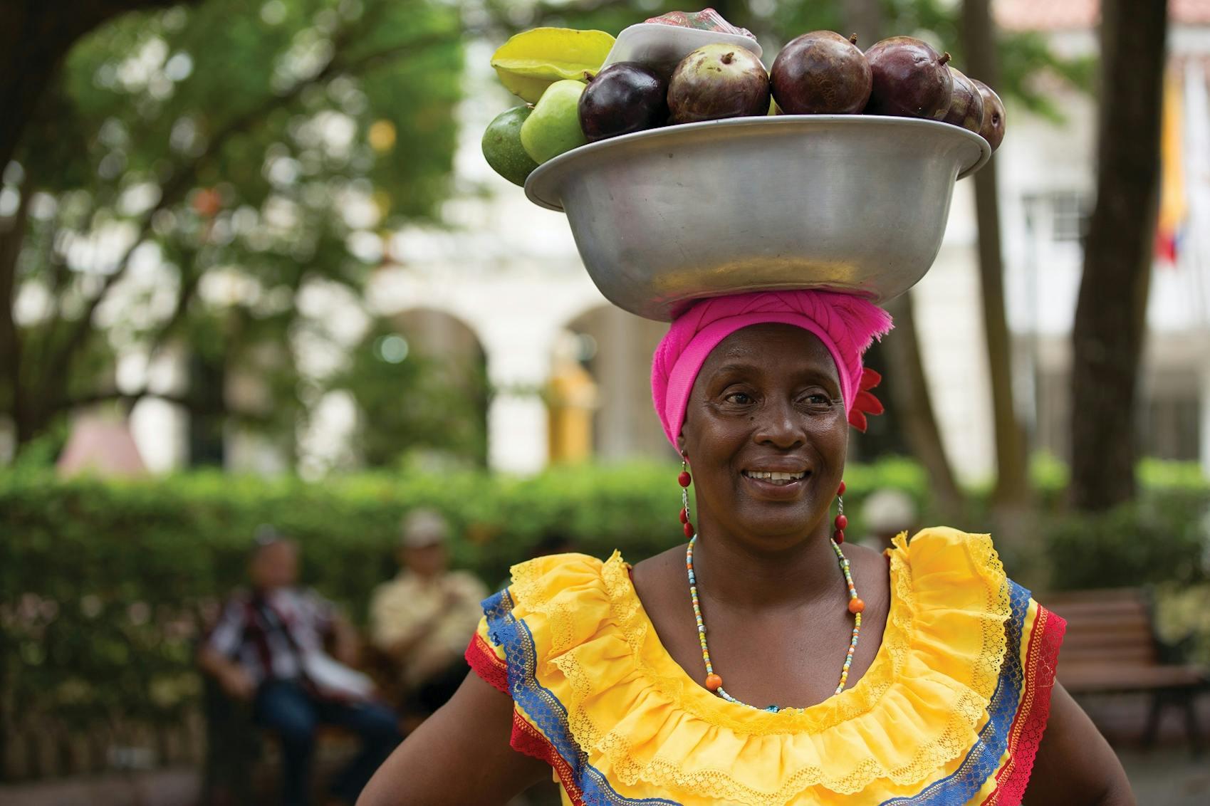 While the palenqueras of Colombia are popular subjects in visitors' photographs, their history has had a far more profound impact on Cartagena's culture./Aliscia Young