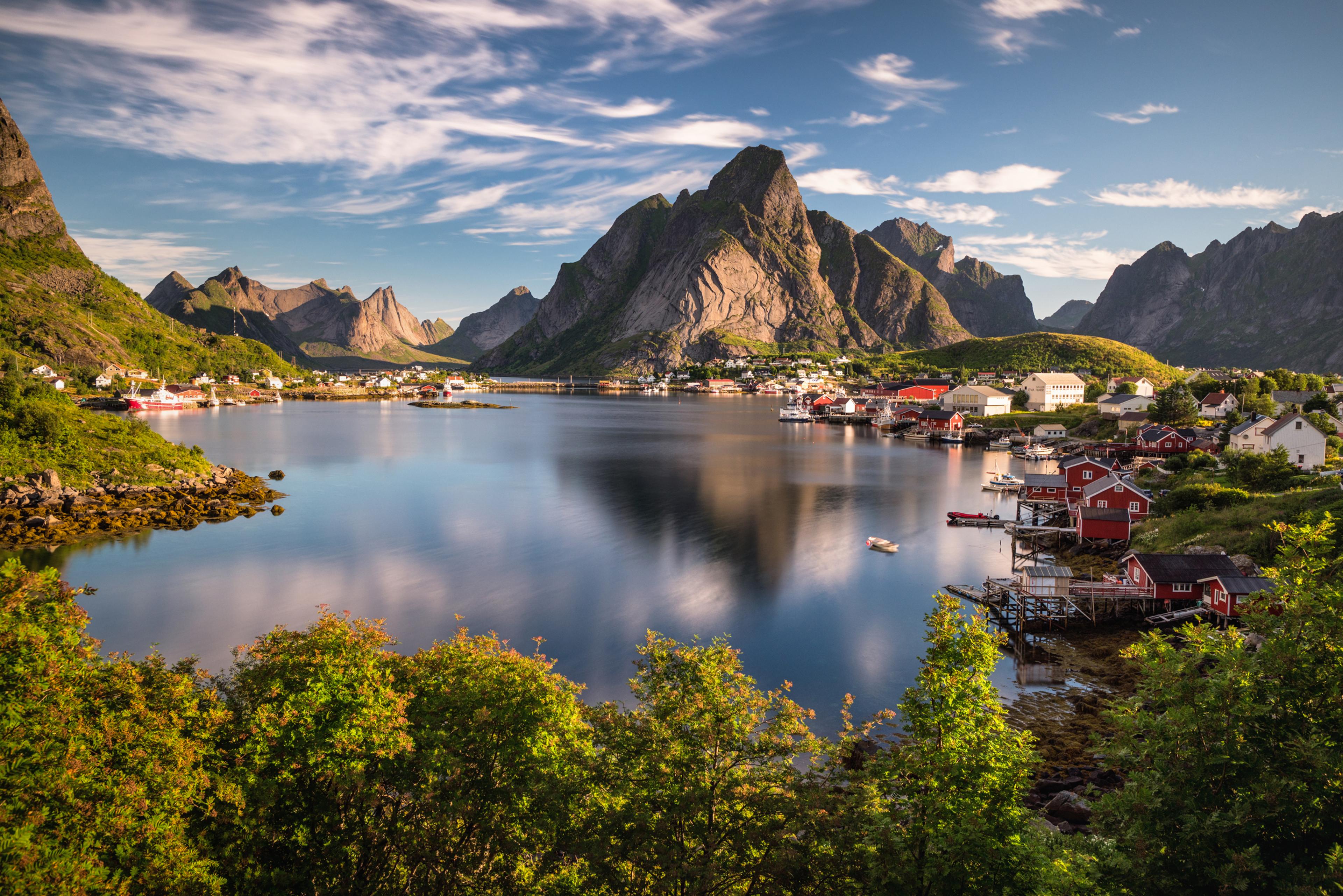 View of Reine, a Norwegian fishing village on the Lofoten Islands/Getty Images